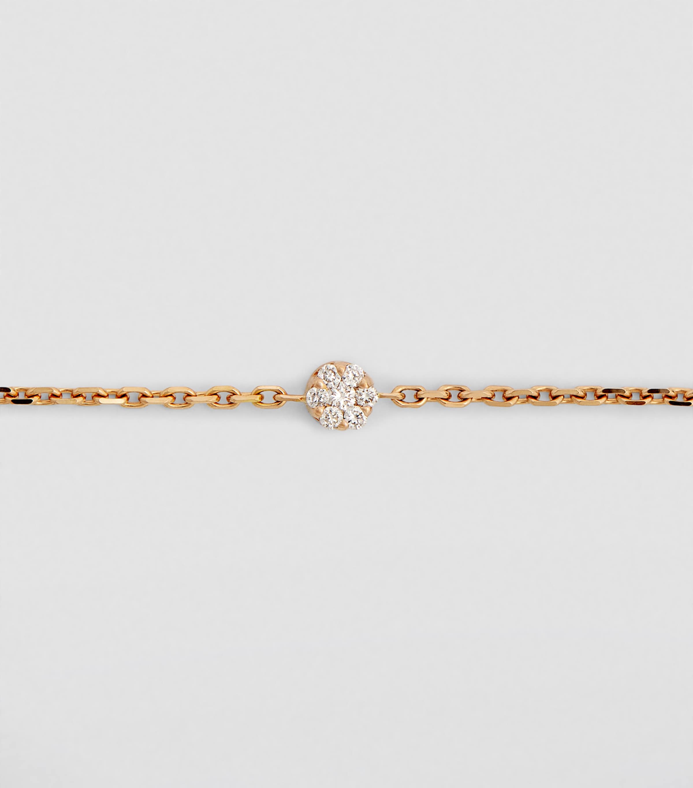 Rose Gold and Diamond Illusion Bracelet WHITE Image 3