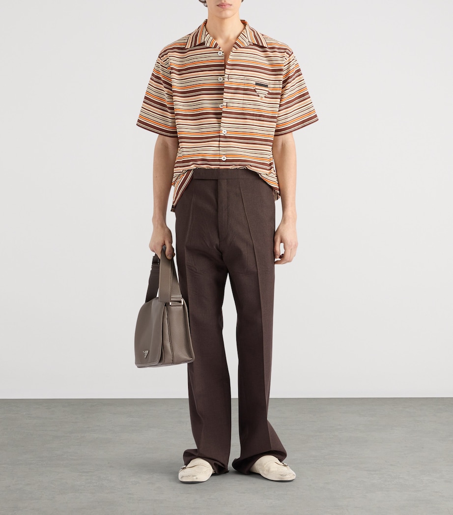 Prada Mens Cotton-Silk Bowling Shirt Image 2