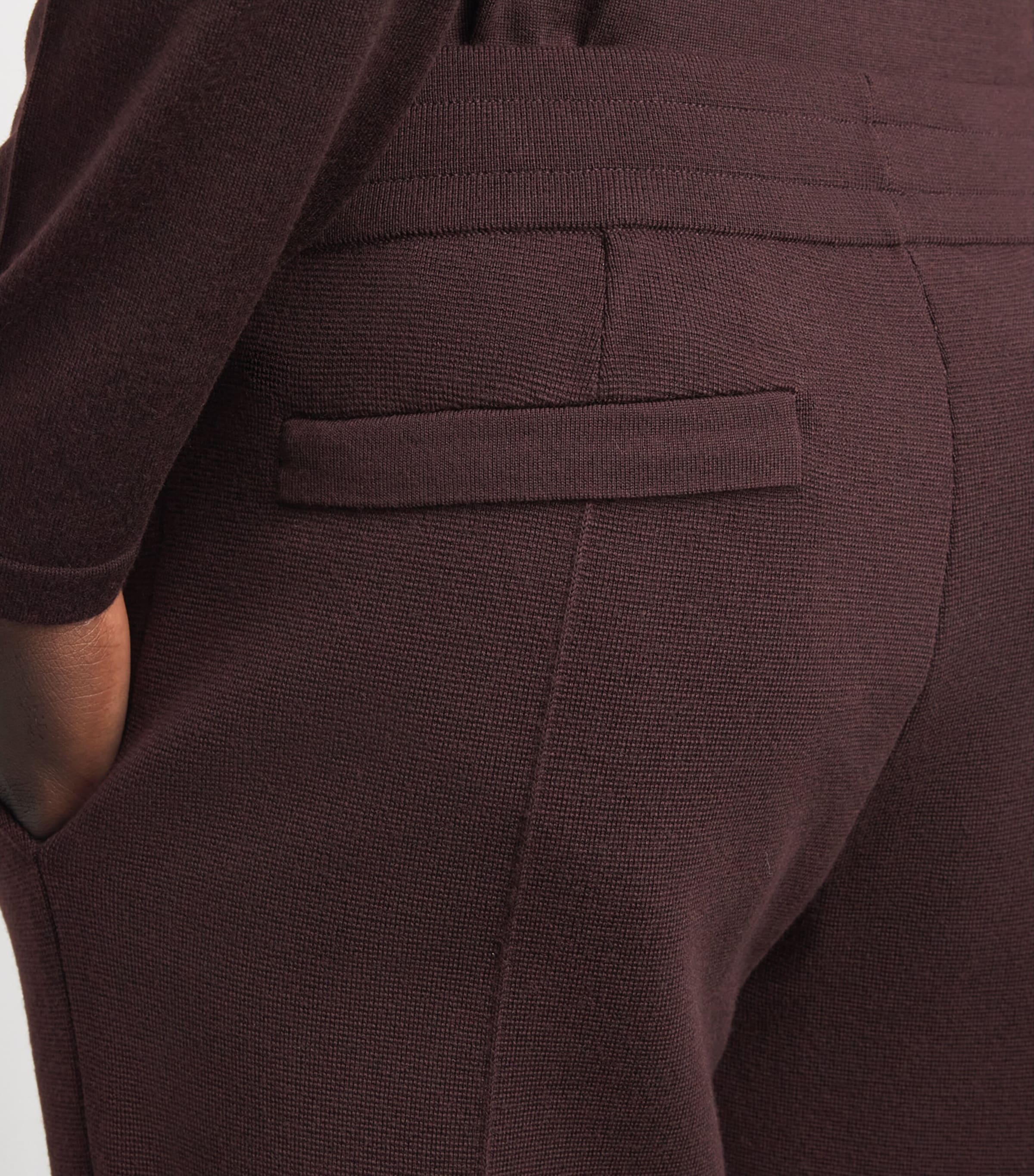 Falke Mens Ultrafine Merino Wool Trousers Dark Choco Image 3
