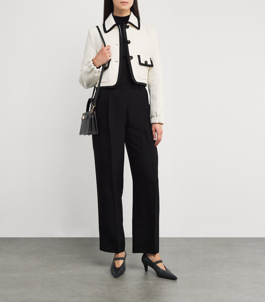 Tweed Short Jacket IVORY/BLACK Image 2