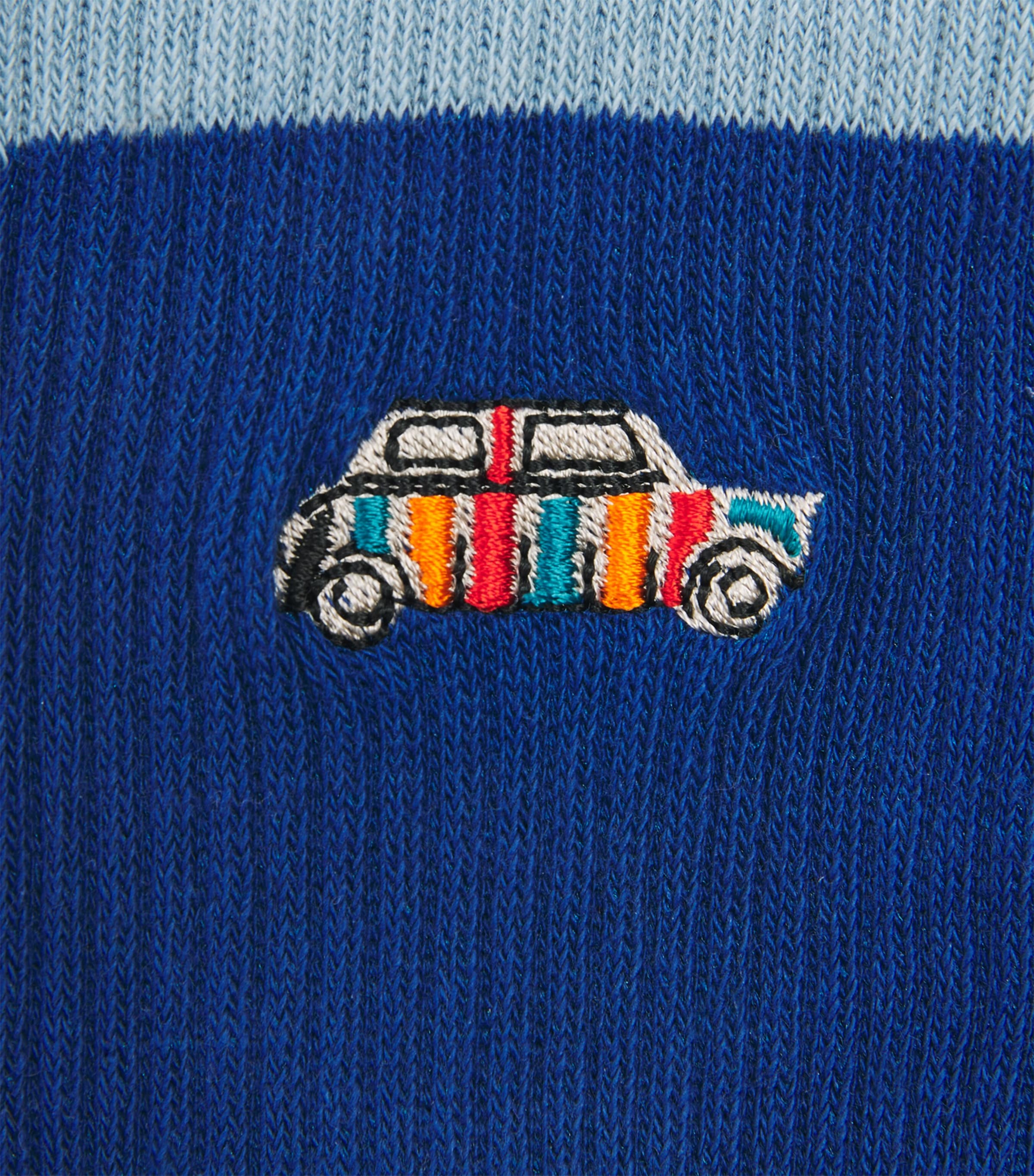 Paul Smith Mens Embroidered Car Socks Blue Image 2