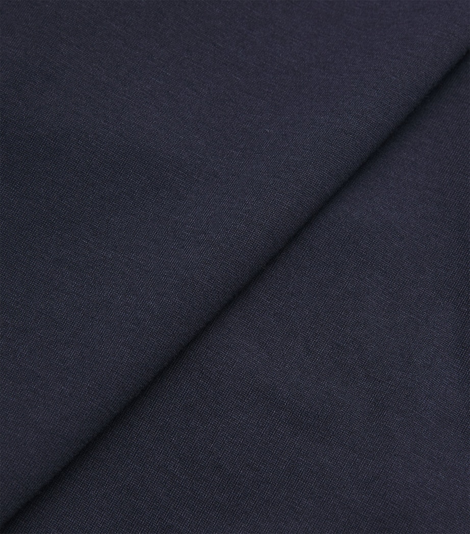 Cotton Crew-Neck T-Shirt 01 BLUE NAVY Image 5