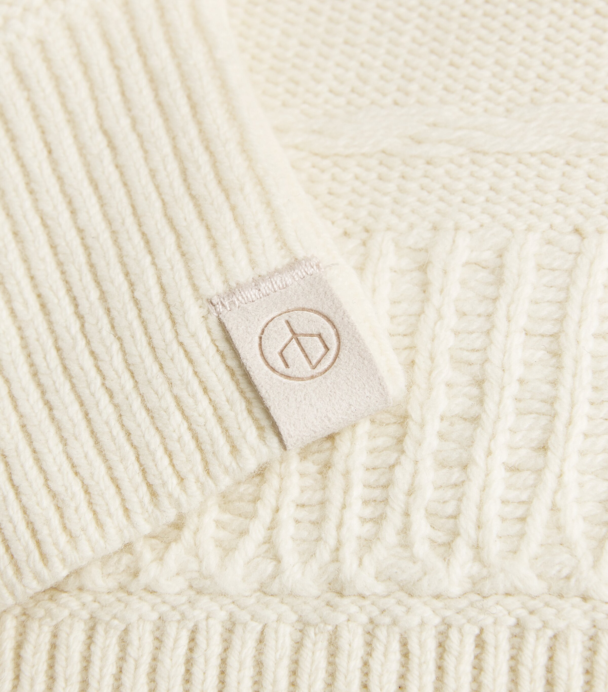 Rag & Bone Mens Merino-Blend 3D Jacquard Sweater Ivory Image 5