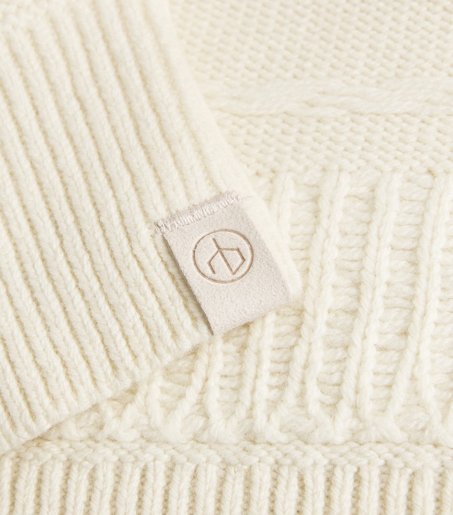 Rag & Bone Mens Merino-Blend 3D Jacquard Sweater Ivory Image 5