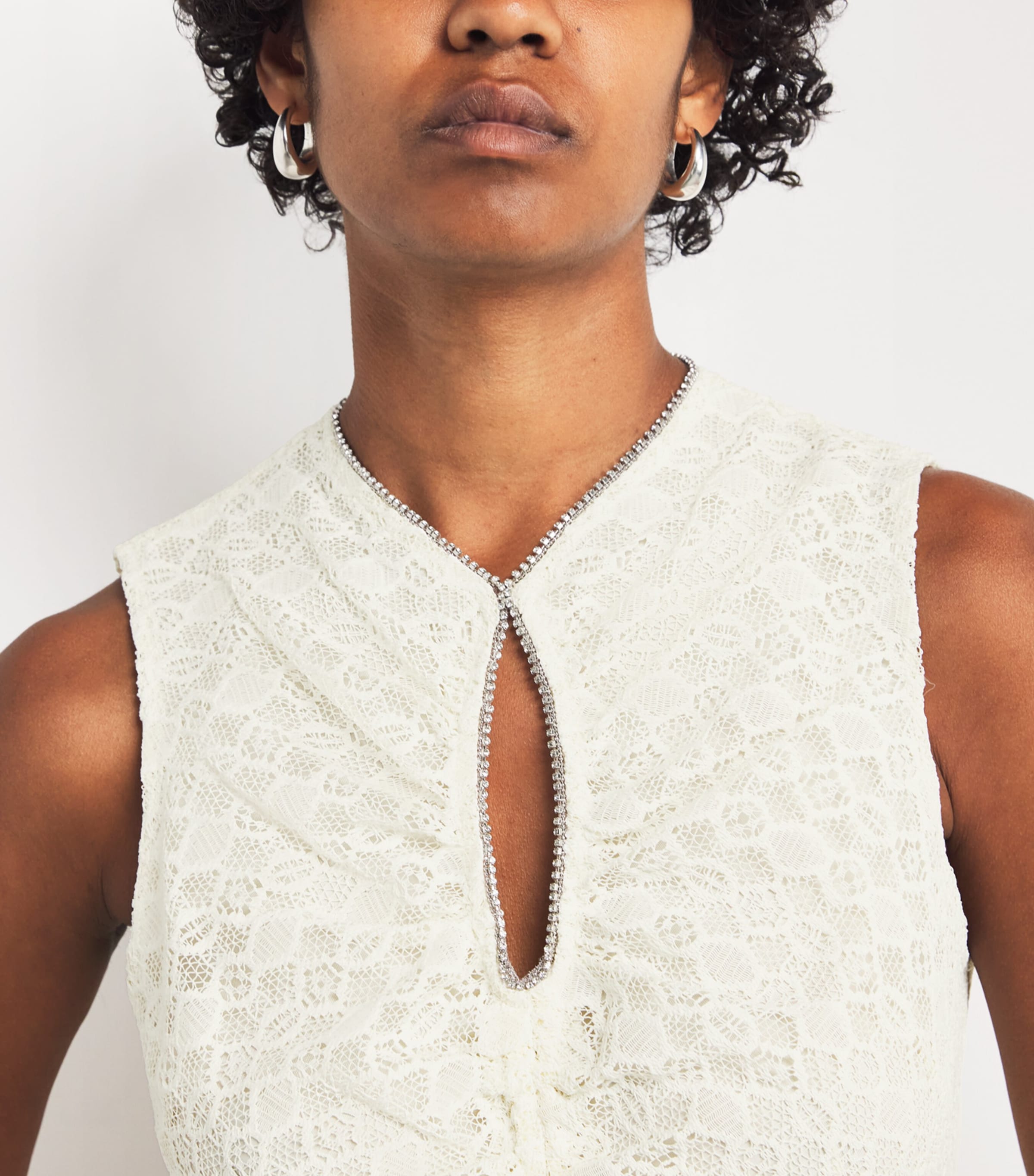 Lace Midi Dress ECRU Image 6