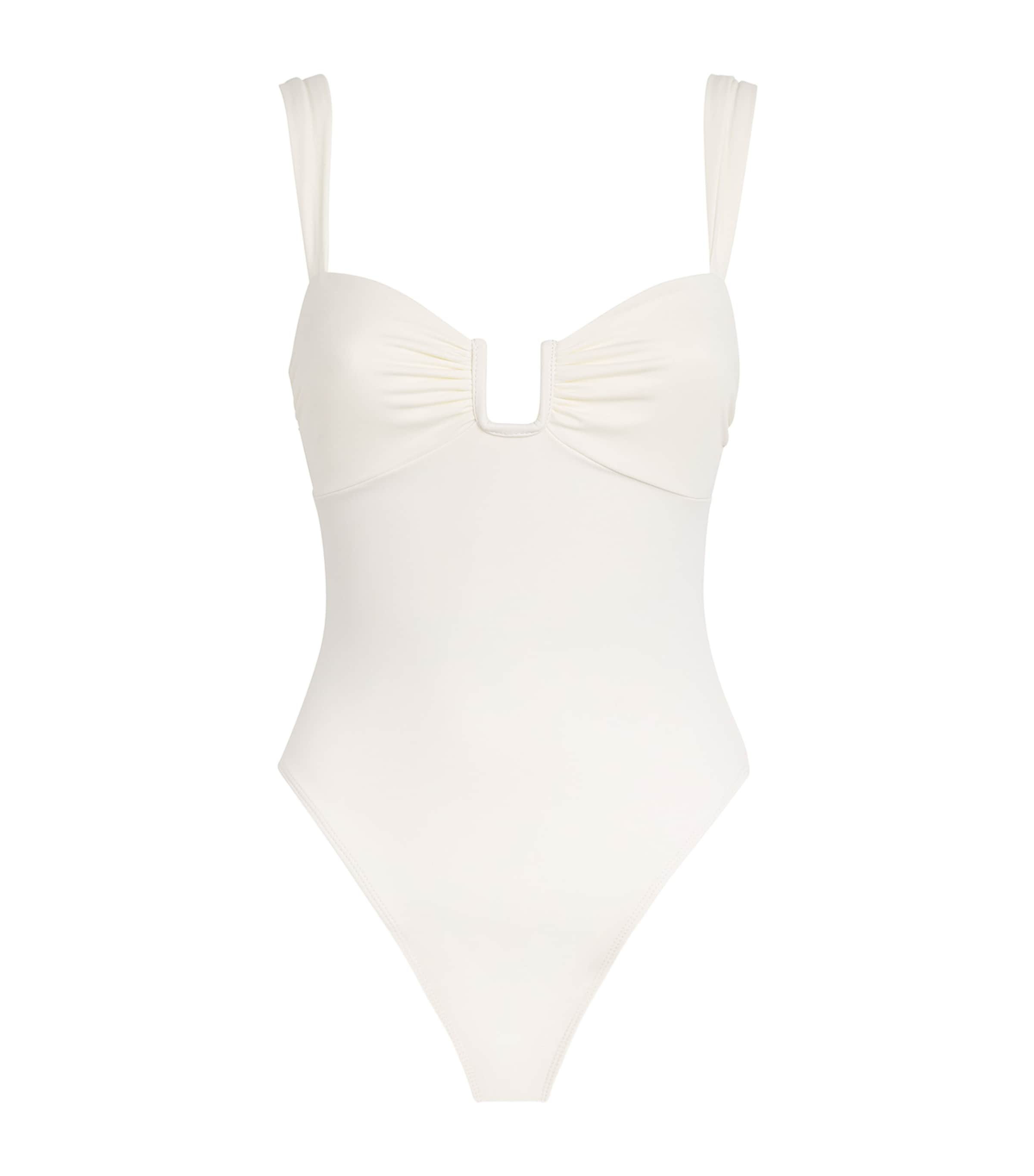 Away That Day High-leg Cannes Swimsuit In White