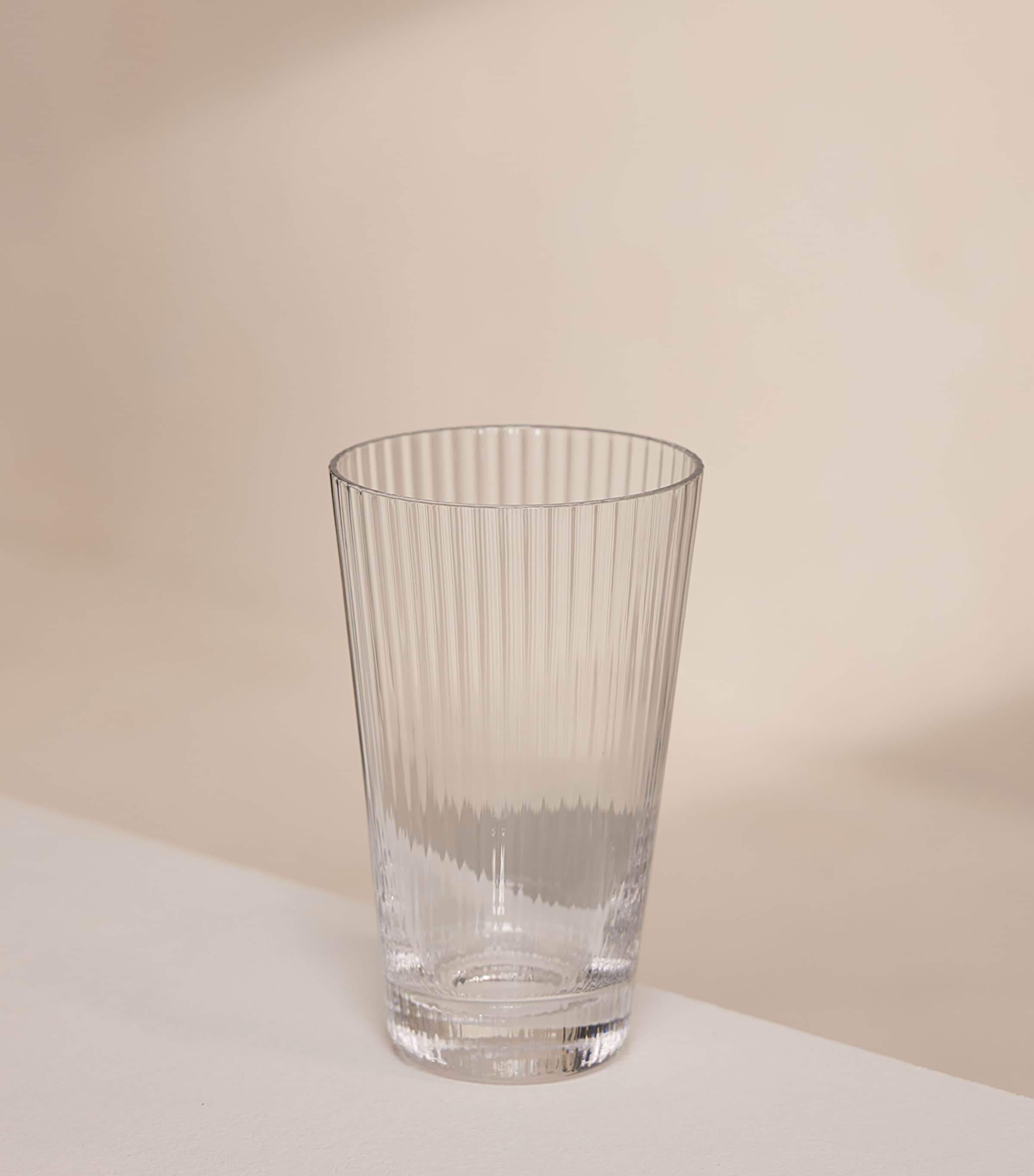 Set of 4 Fluted Highball Glasses NO COLOUR Image 2