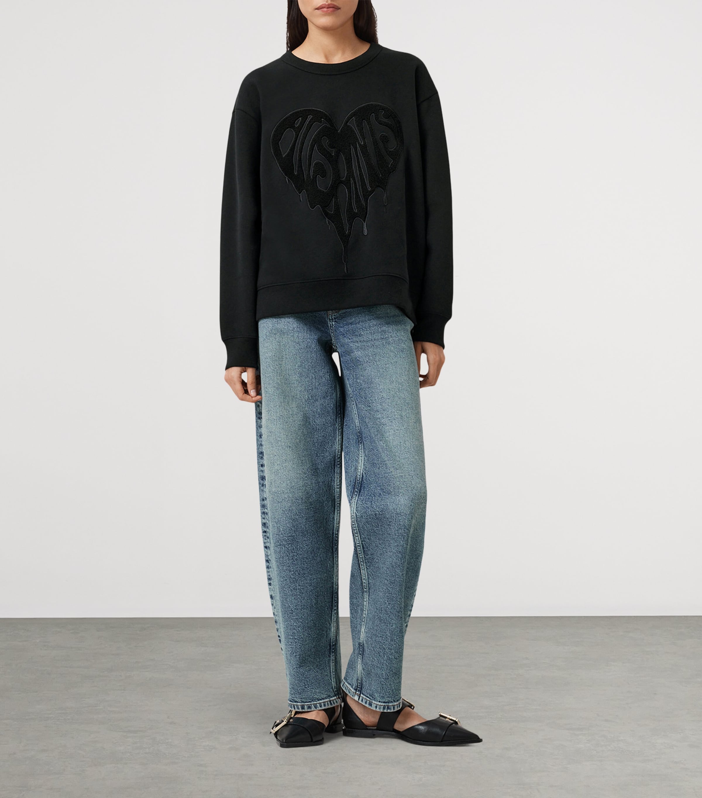 Organic Cotton Piper Sweatshirt BLACK Image 2