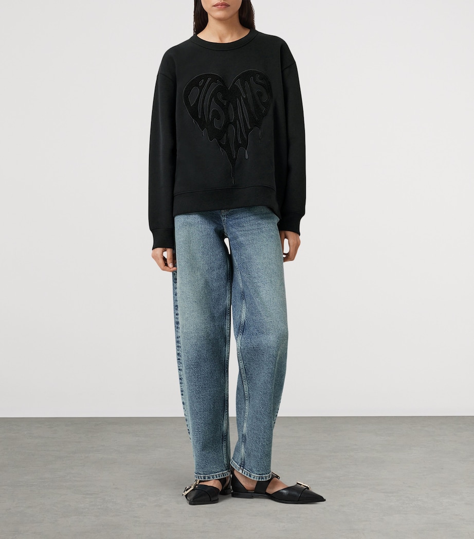 Organic Cotton Piper Sweatshirt BLACK Image 2