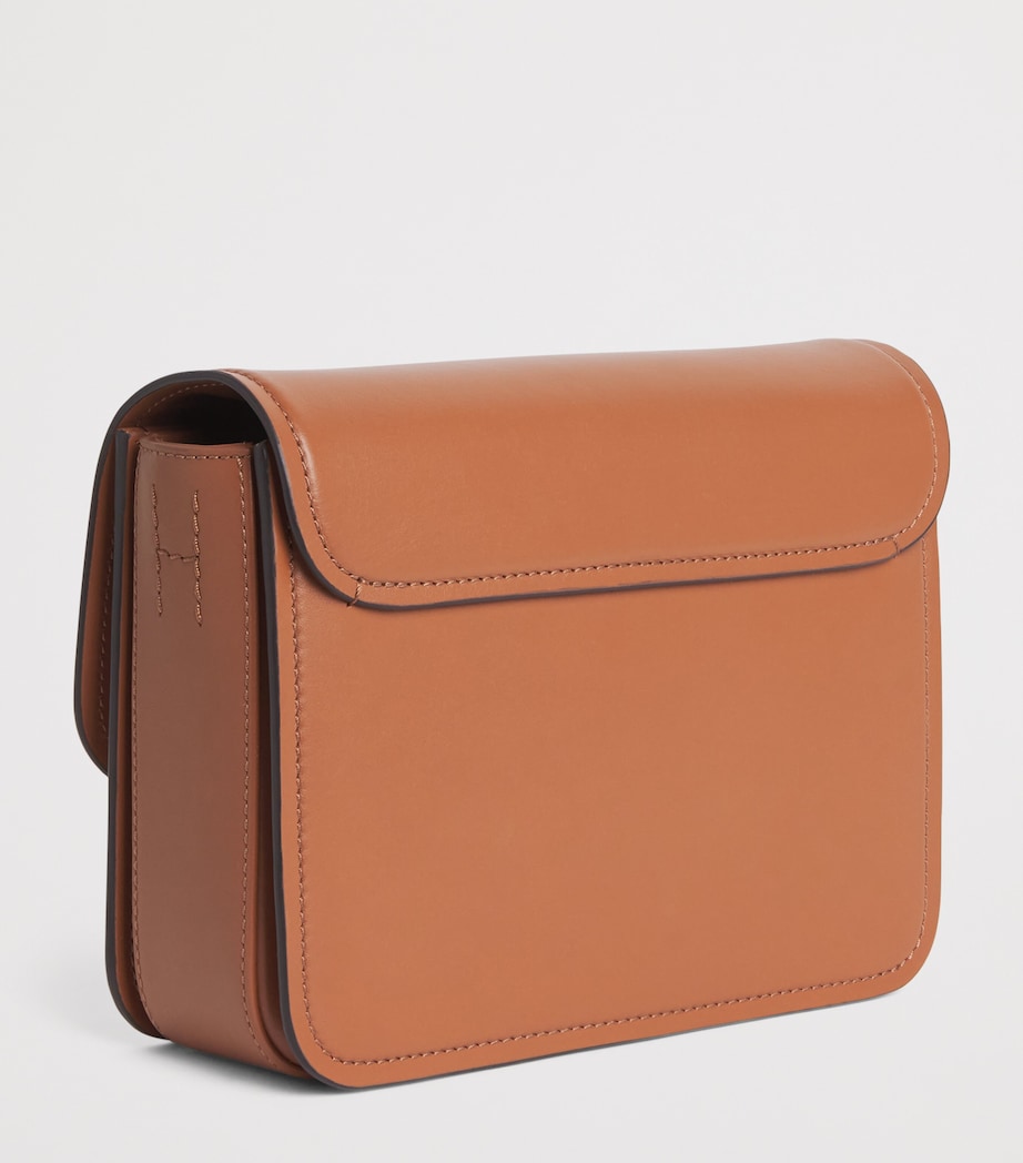Harrods Leather Snaffle Cross-Body Bag Tan Image 3