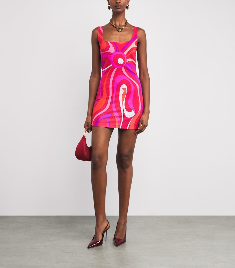 Jersey Iride Print Mini Dress 006 CORALLO/FUXIA Image 2