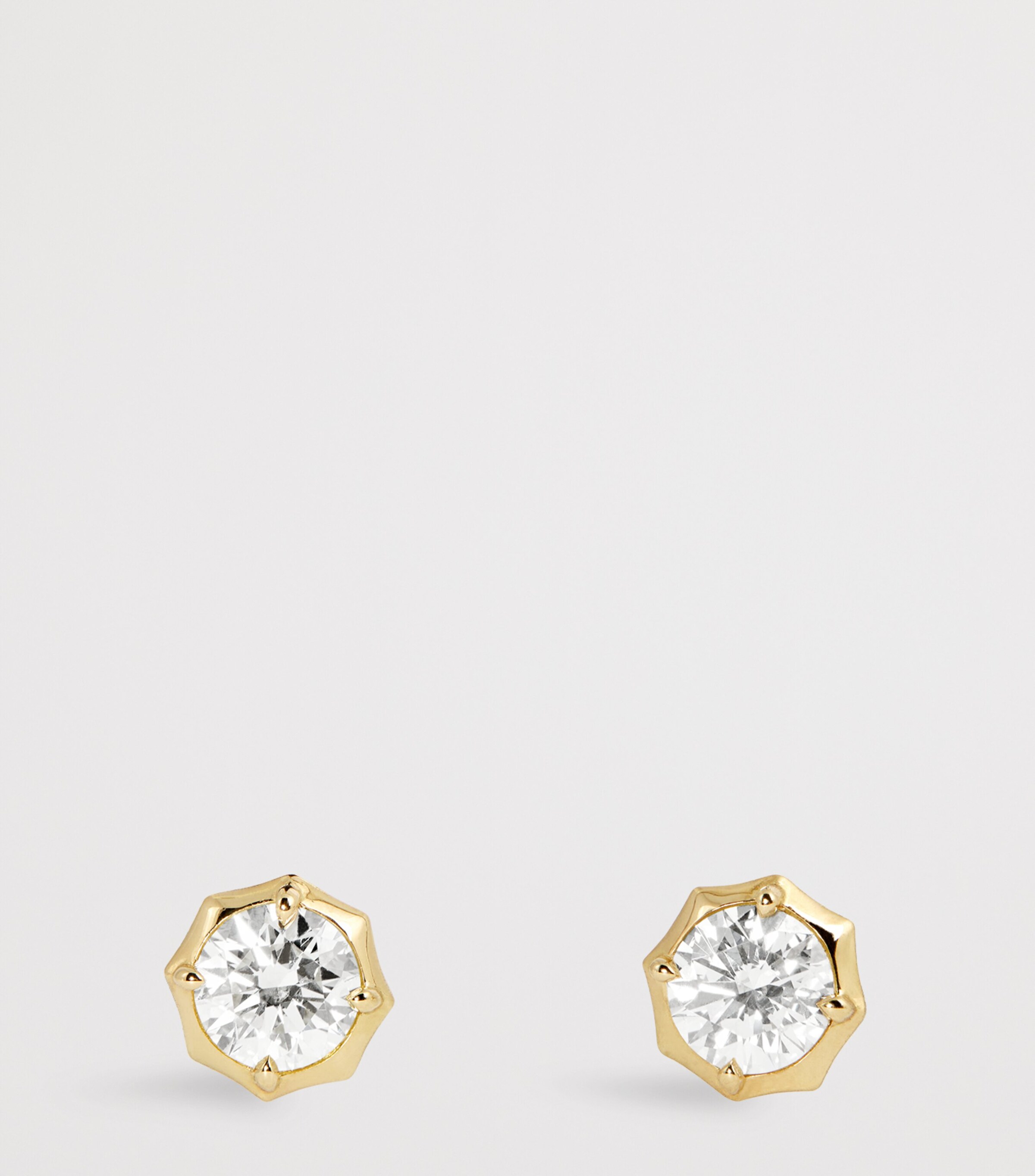 Jade Trau Yellow Gold and Diamond Sophisticate Studs Yellow Gold Image 3