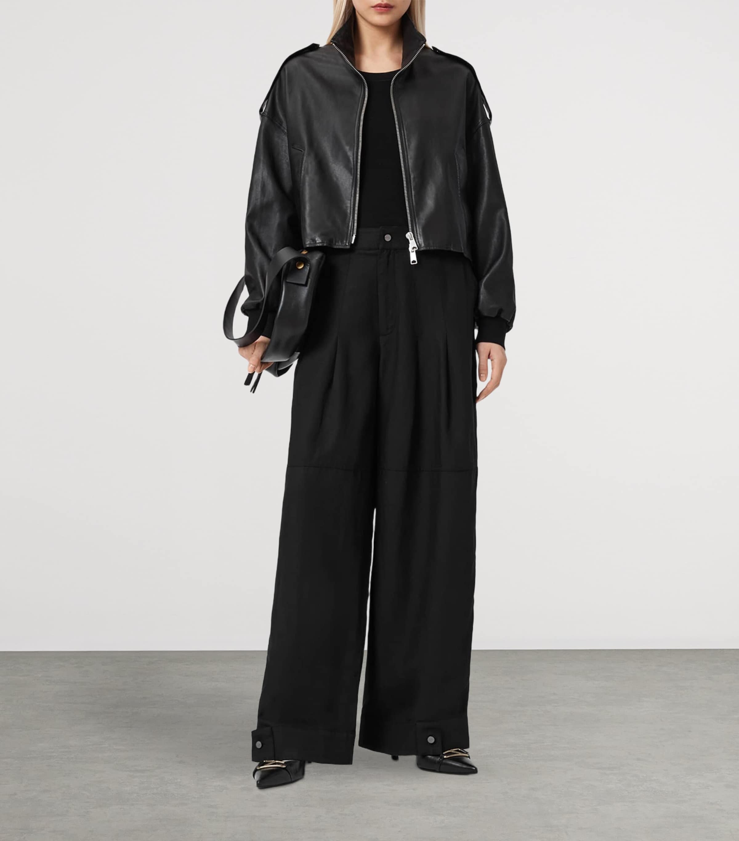 Sherell Wide-Leg Trousers BLACK Image 5