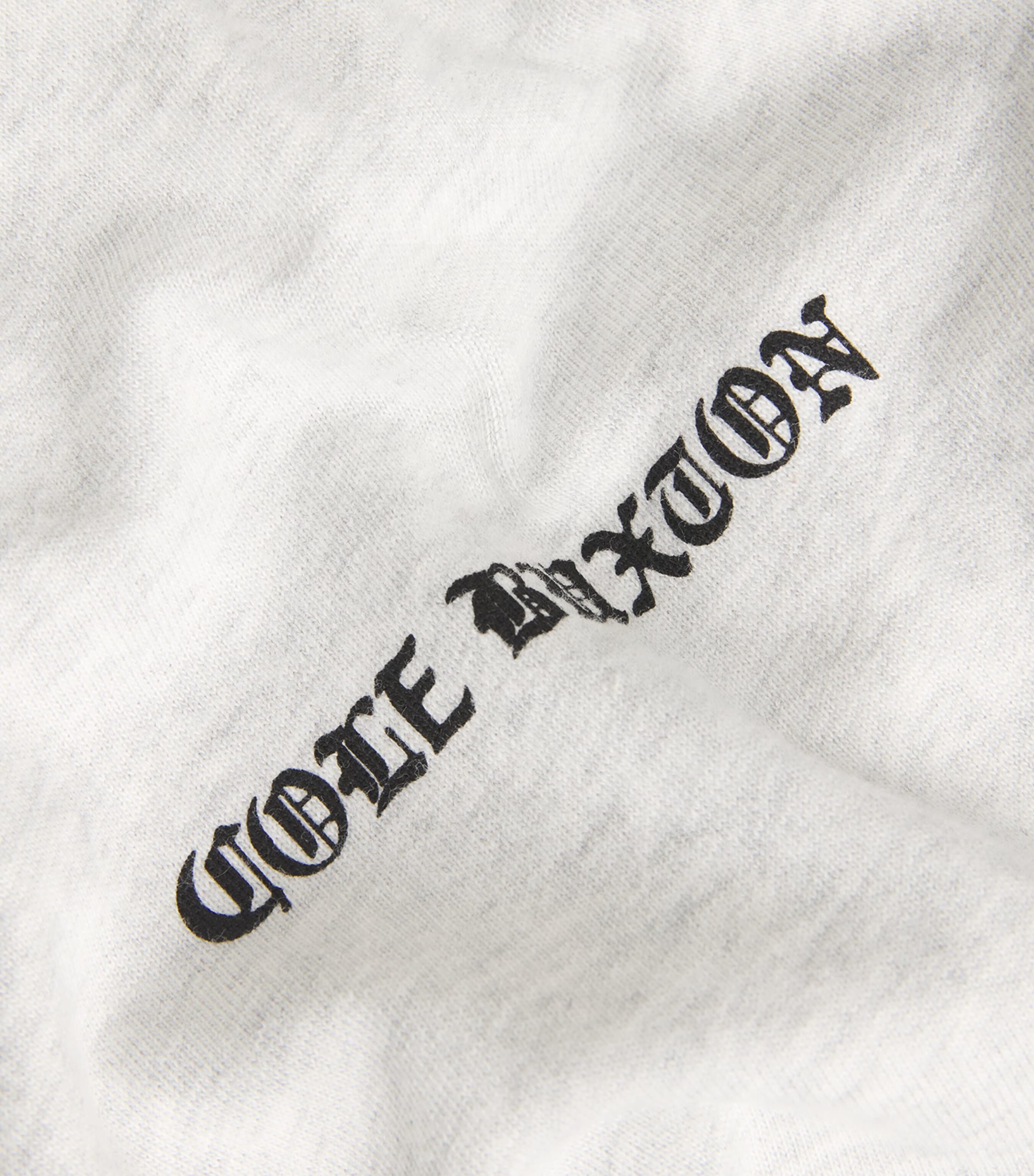 COLE BUXTON Mens Gothic Logo T-Shirt Light Grey Marl Image 6
