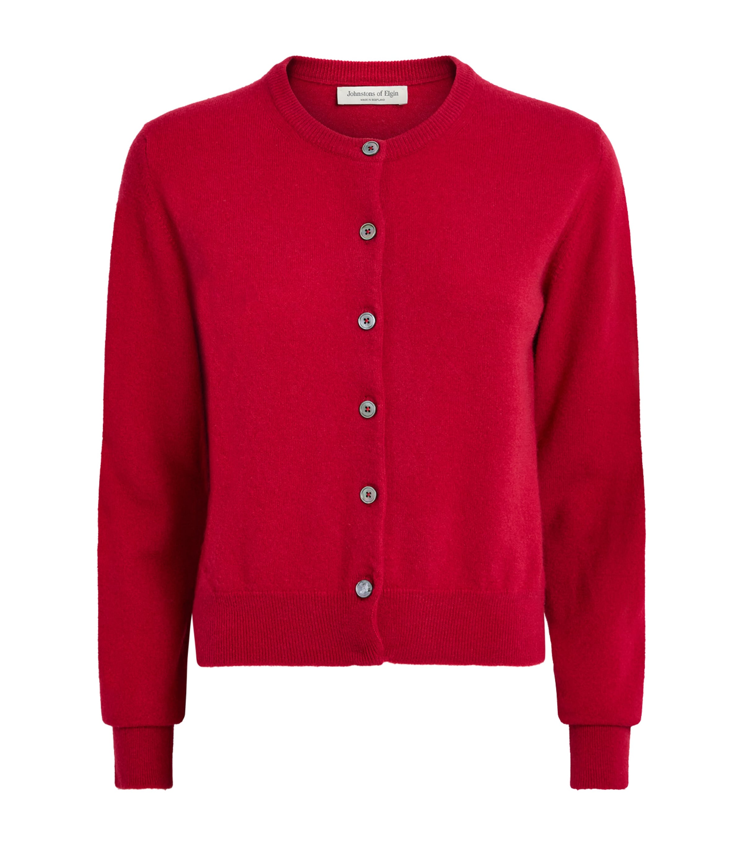 Johnstons Of Elgin Womens Cashmere Iris Cardigan Claret Image 1