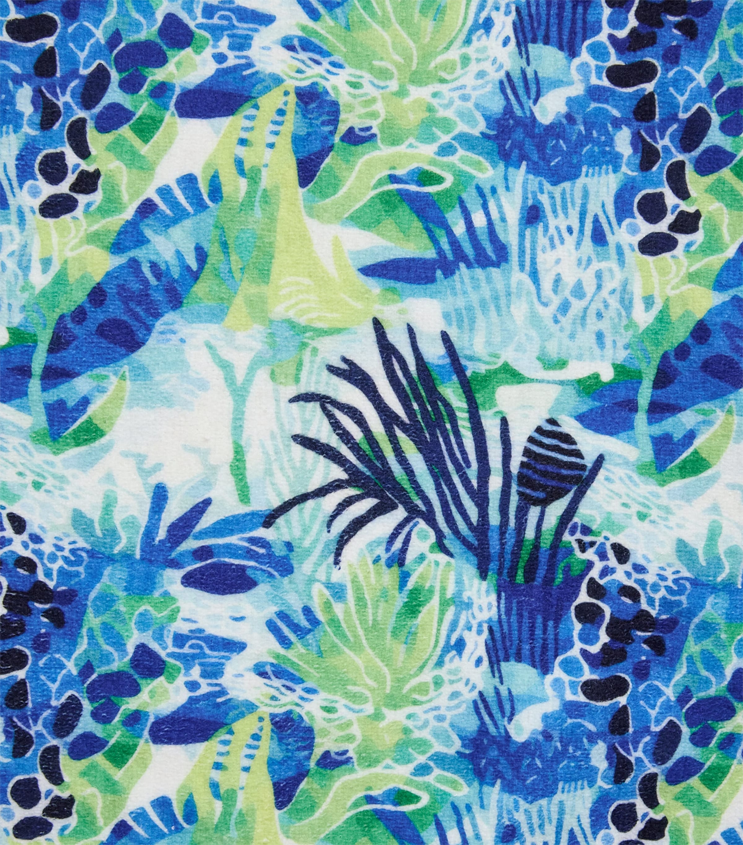 Terry Aquatic Print Hooded Poncho AQUATIC Image 3