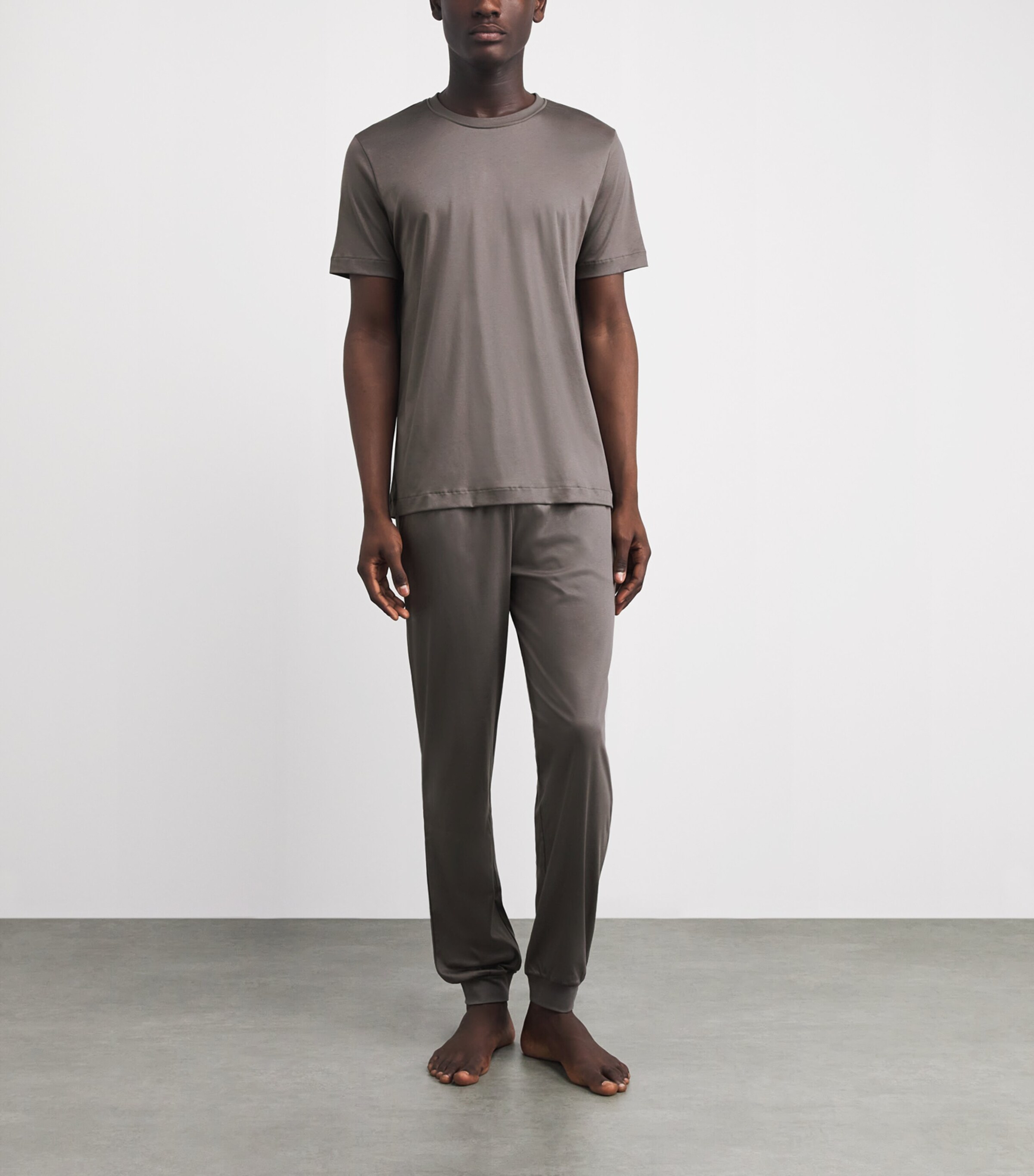 Zimmerli Mens 286 Sea Island Lounge Trousers Toffee Image 2