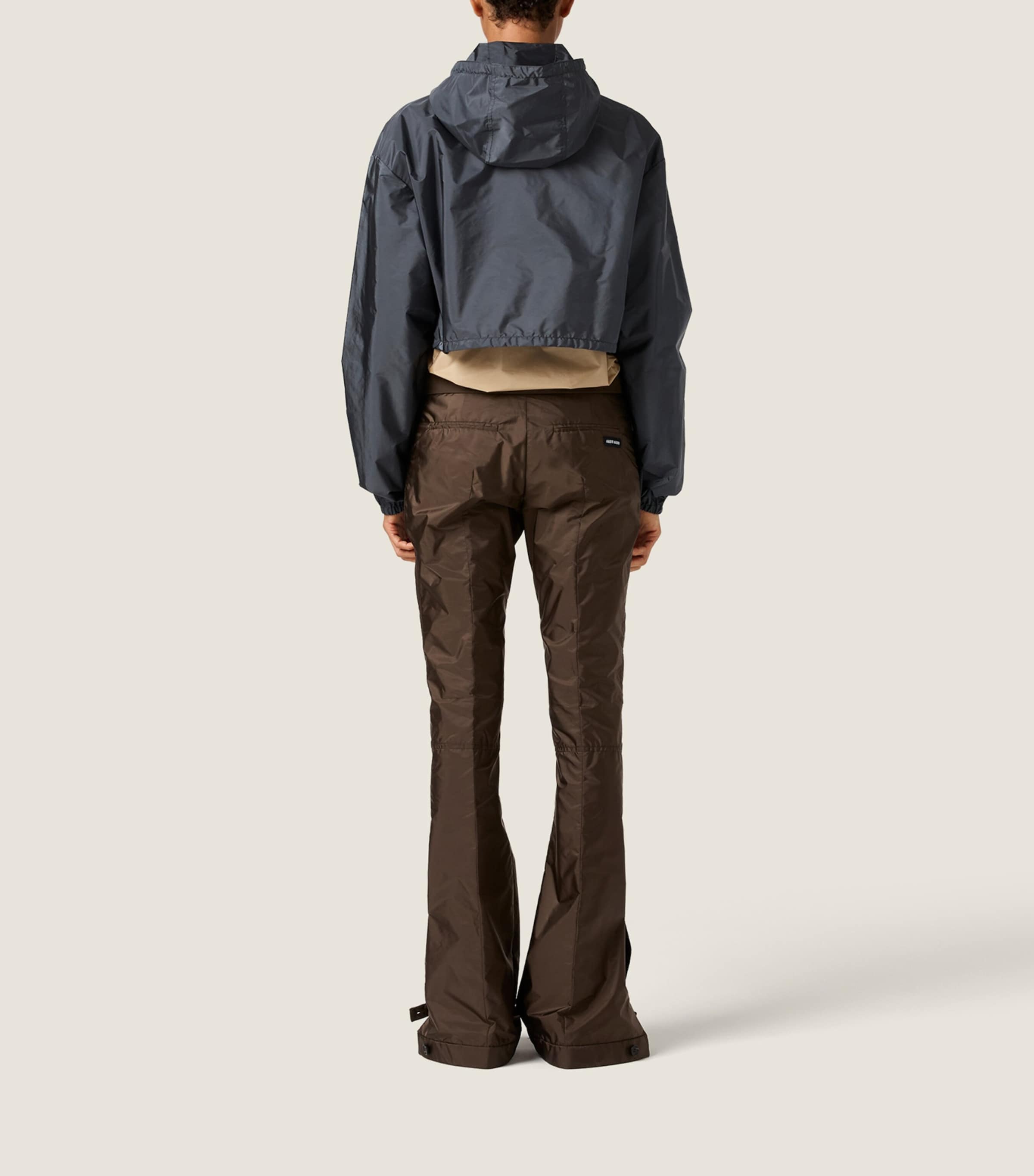 Miu Miu Womens Technical Windbreaker Jacket Grey Image 3