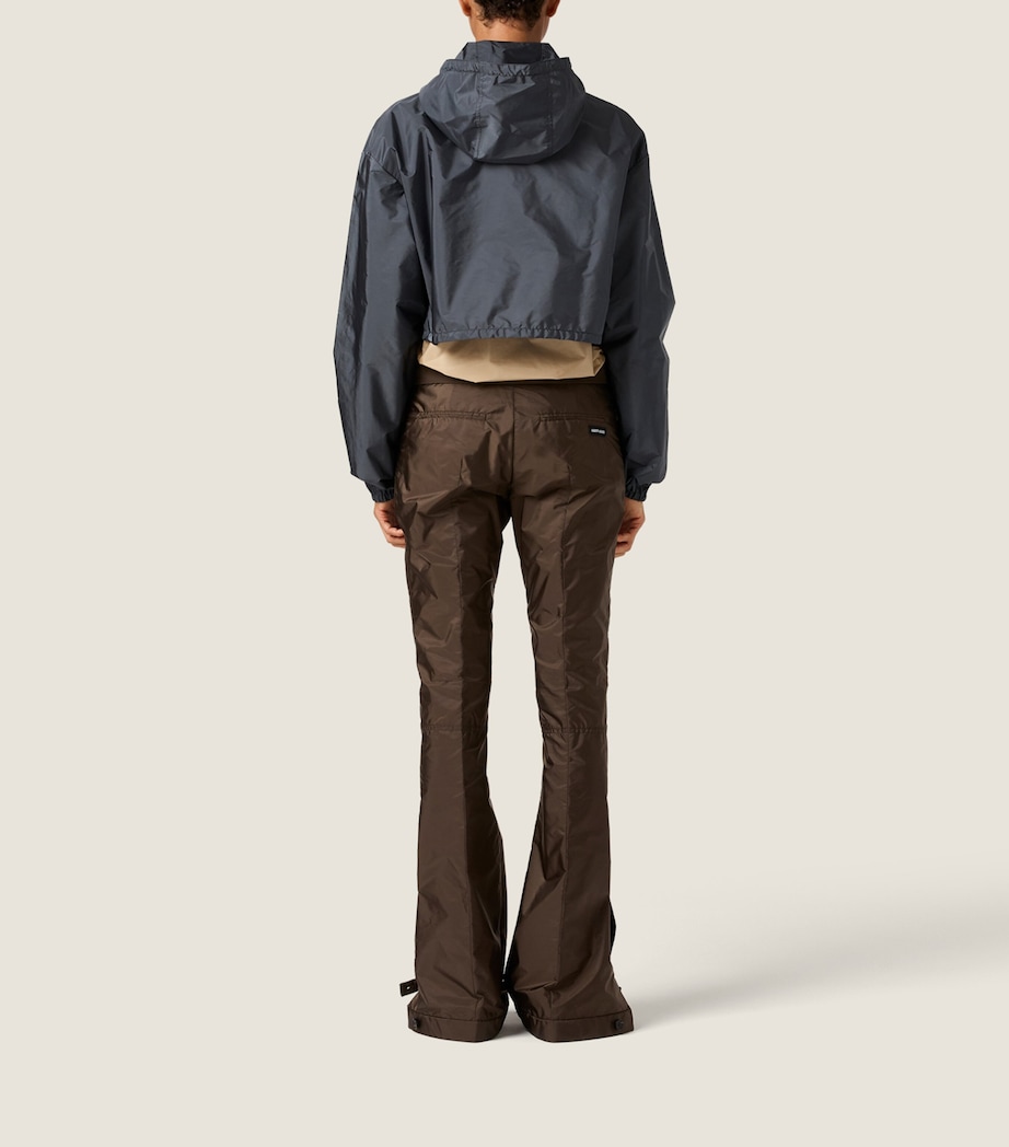 Miu Miu Womens Technical Windbreaker Jacket Grey Image 3