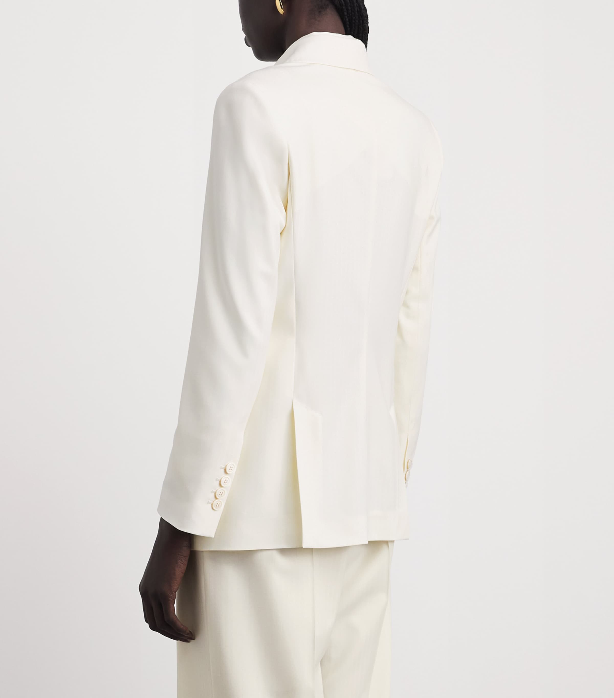 Eleventy Wool-blend Double-breasted Blazer In Neutral