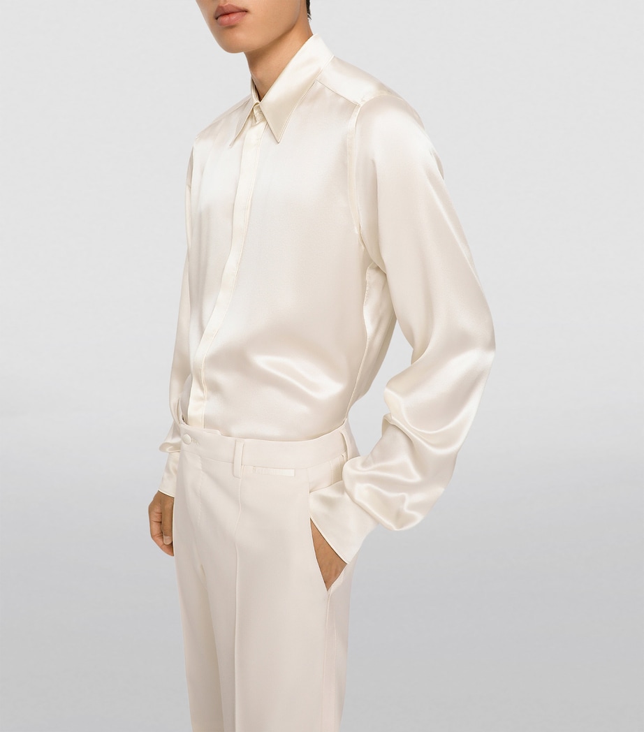 Silk Shirt W0111-WHITE Image 5