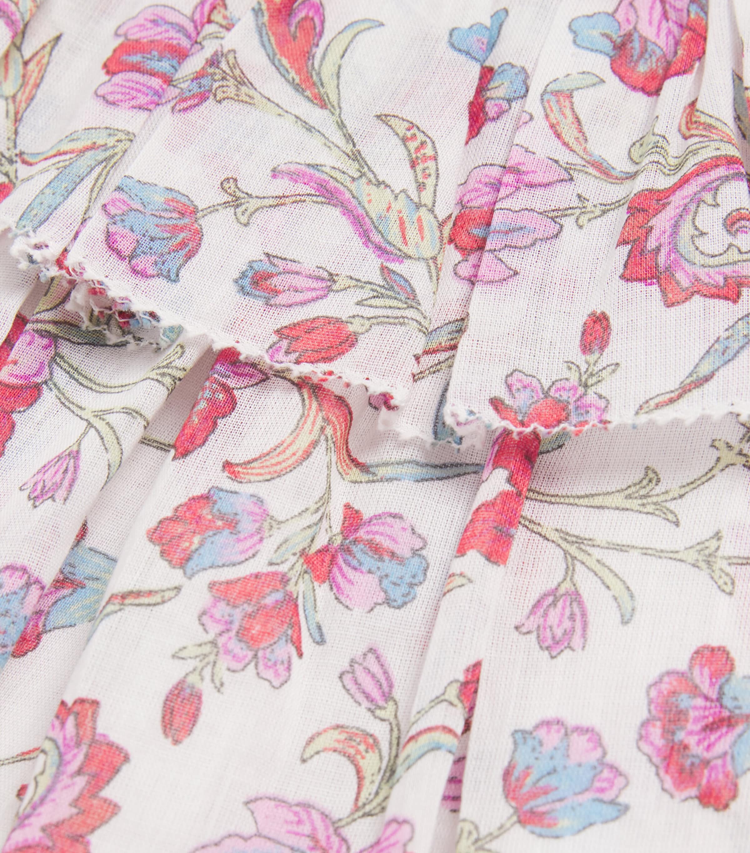 Cotton Floral Roumia Skirt  (3-10 Years) CREAM FLORAL HAVEN Image 3