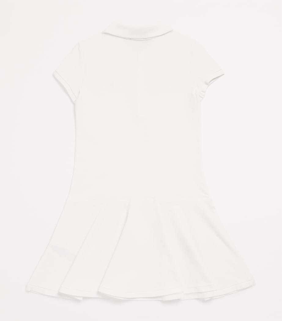Stretch-Cotton Polo Shirt Dress (6-14 Years) WHITE Image 2