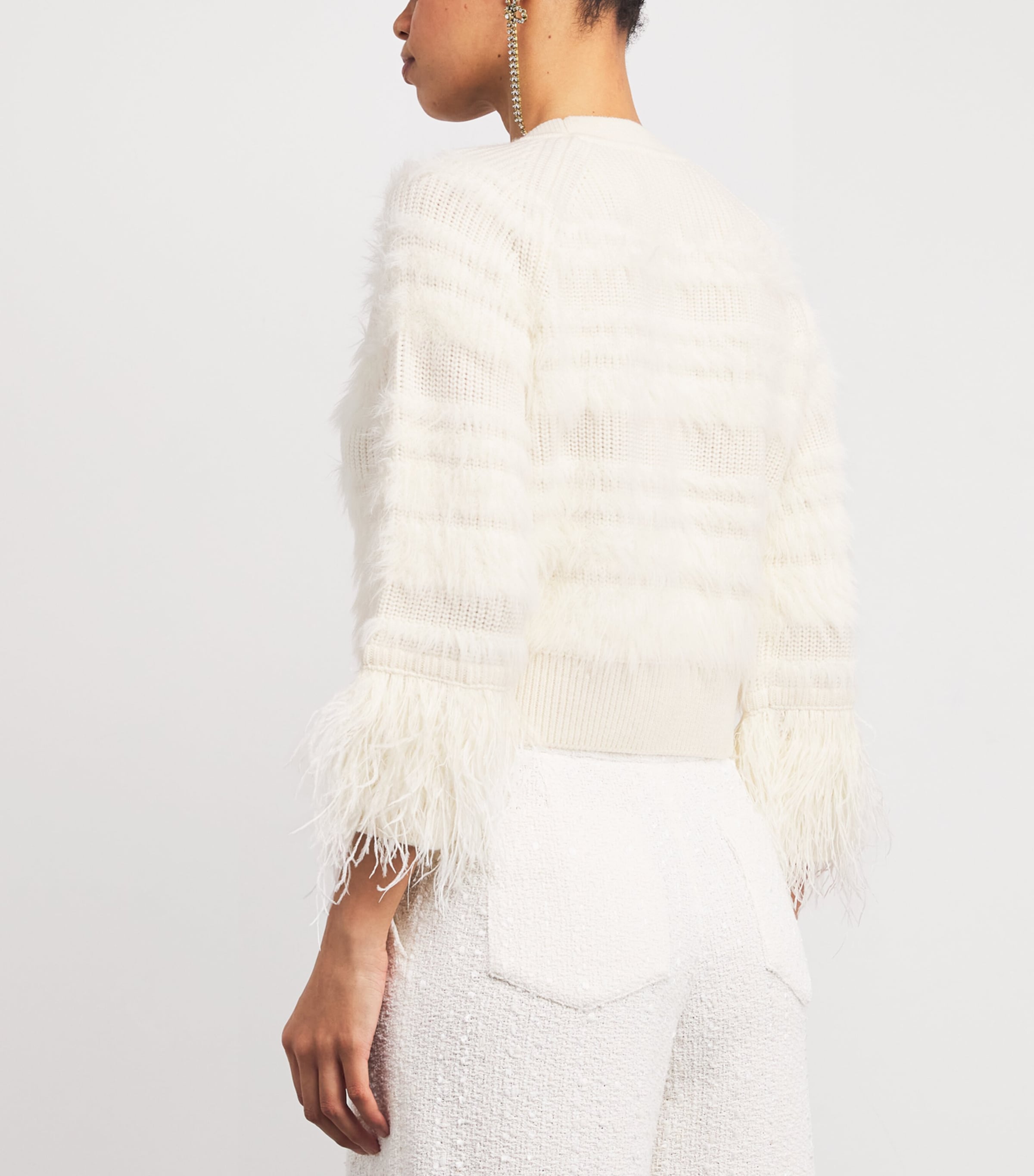 Wool-Blend Vivica Cardigan IVORY Image 4