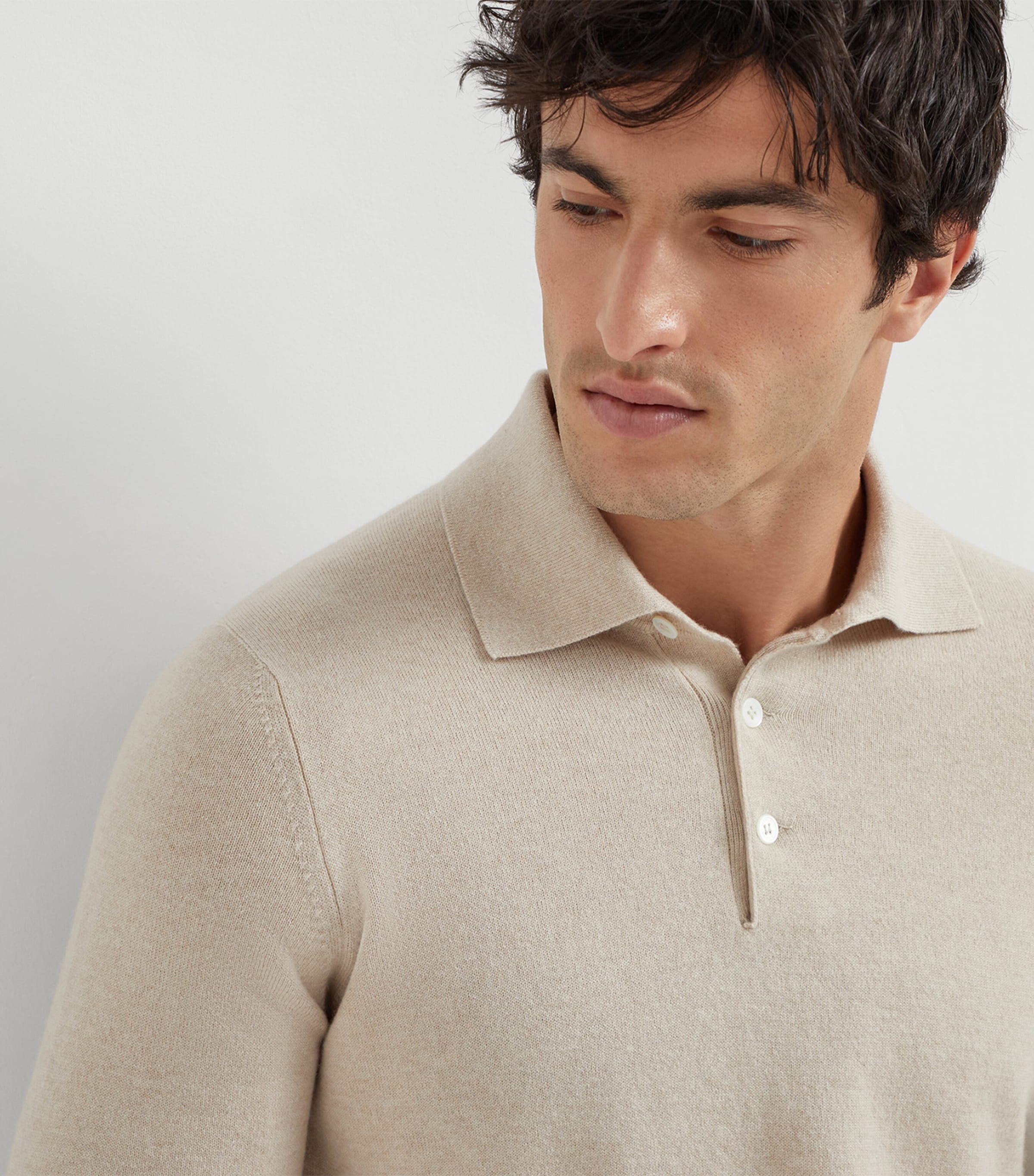 BRUNELLO CUCINELLI ベージュ ポロシャツ ベージュ系 BRUNELLO CUCINELLI(ブルネロクチネリ) ポロシャツ(メンズ