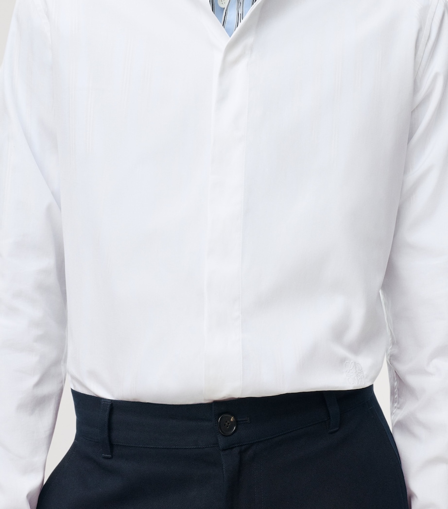 LOEWE Mens Poplin Anagram Shirt White Image 5