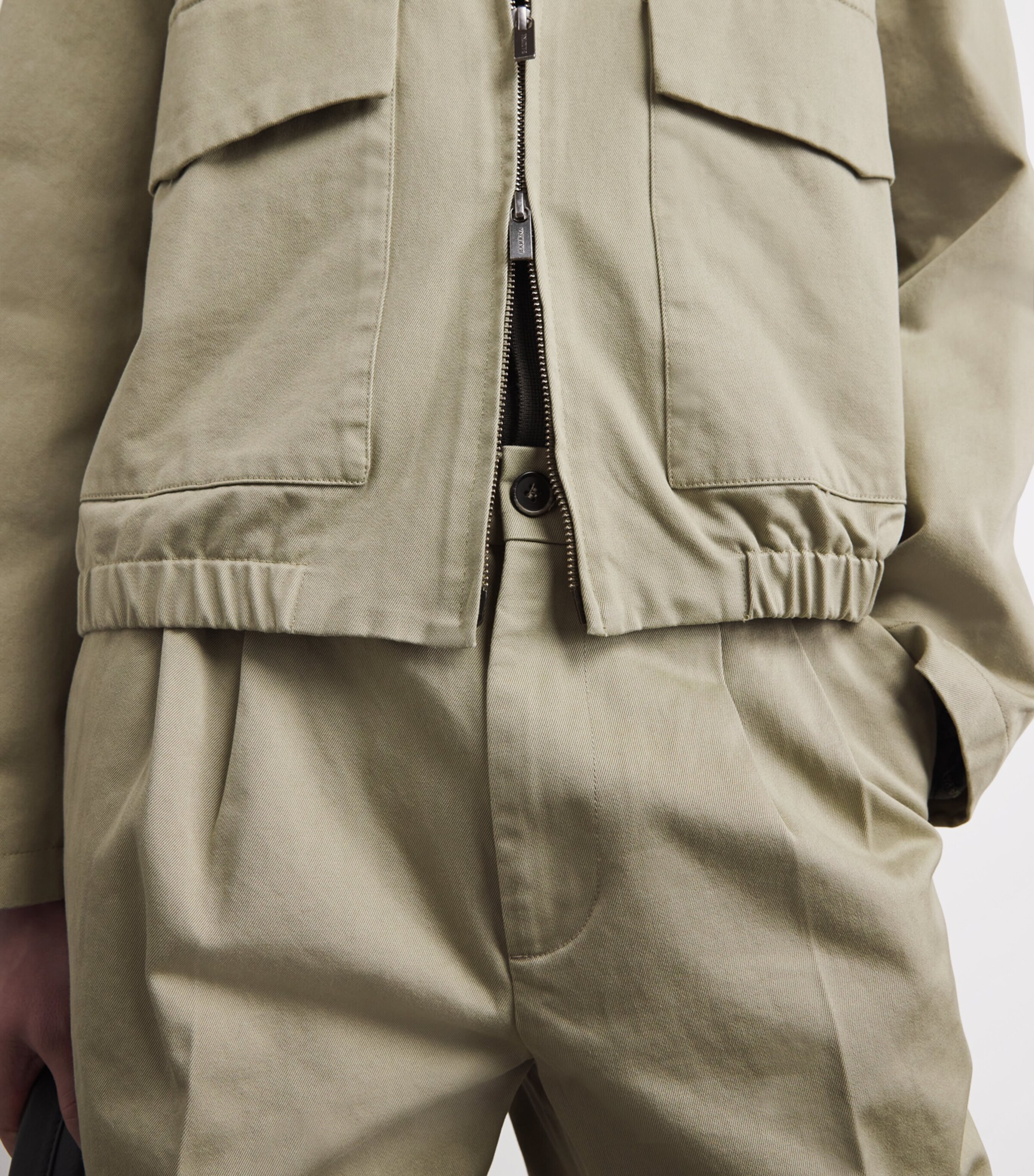 Barena Mens Cotton Gabardine Trousers Salvia Image 3