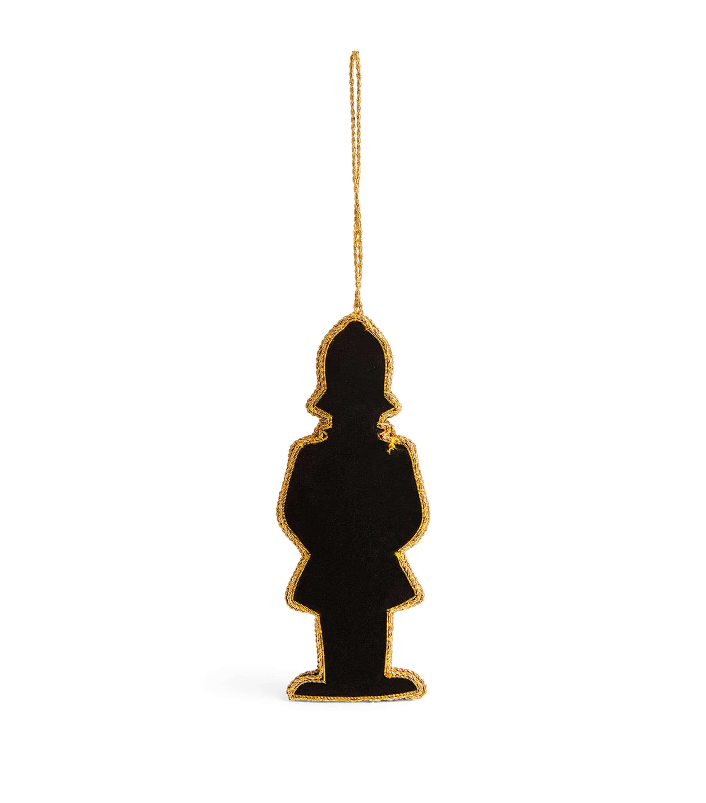 Velvet Policeman Tree Decoration BLK/GOLD Image 3