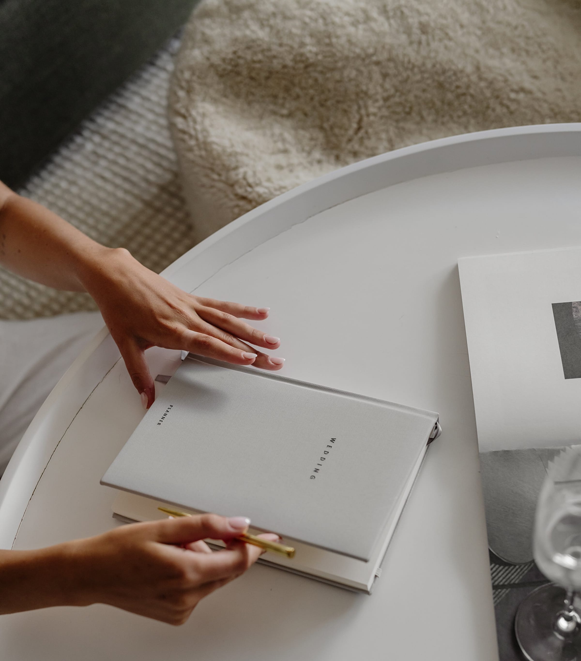 Faux Leather Wedding Planner GREY Image 2