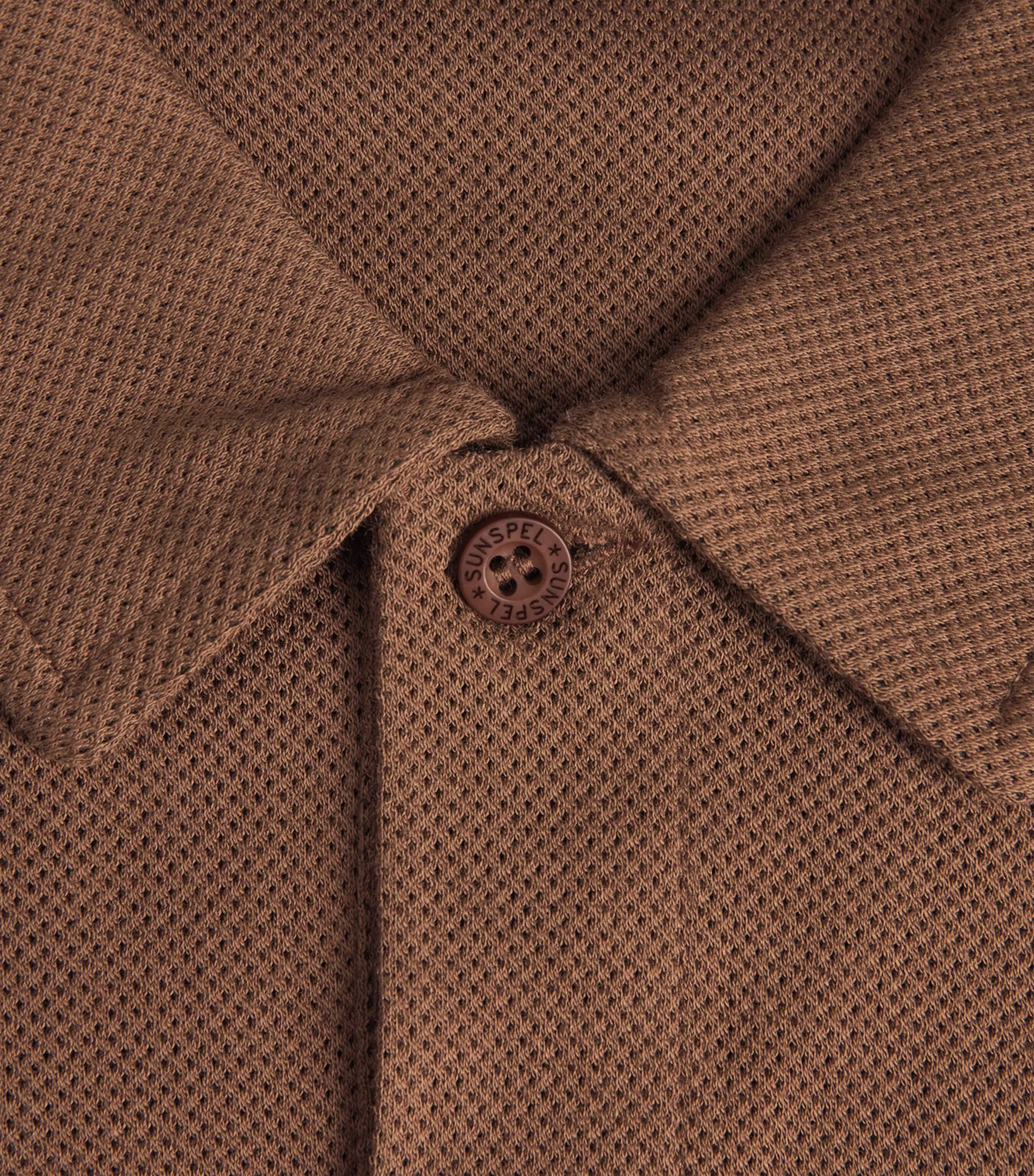 Supima Cotton Riviera Polo Shirt CONKER BROWN BRGL Image 2