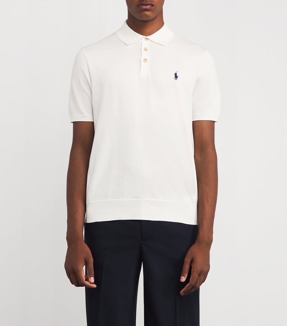 Polo Ralph Lauren Mens Pima Cotton Custom-Fit Polo Shirt White Image 3