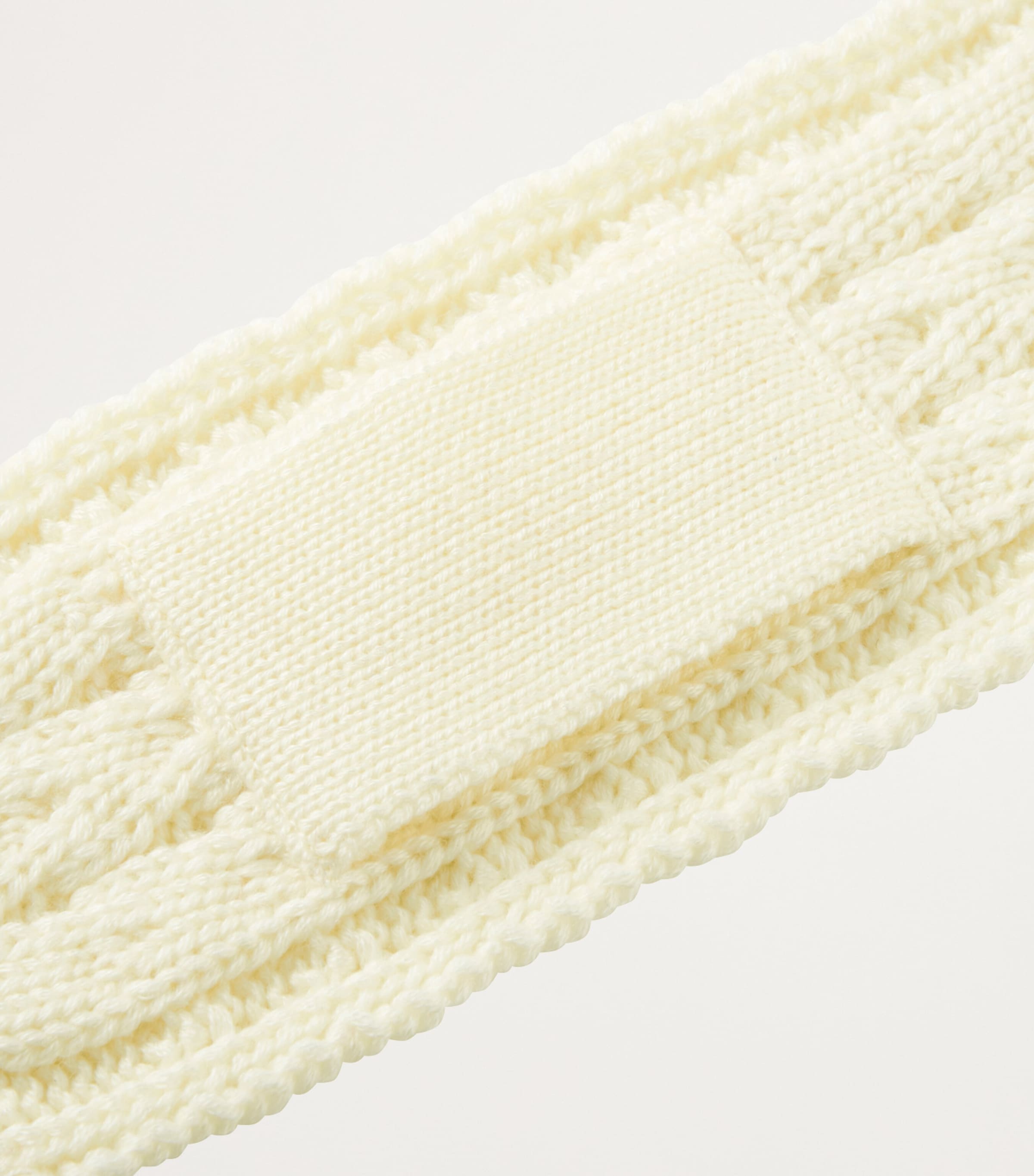 Cable-Knit Bear-Embroidered Scarf 31 Image 2