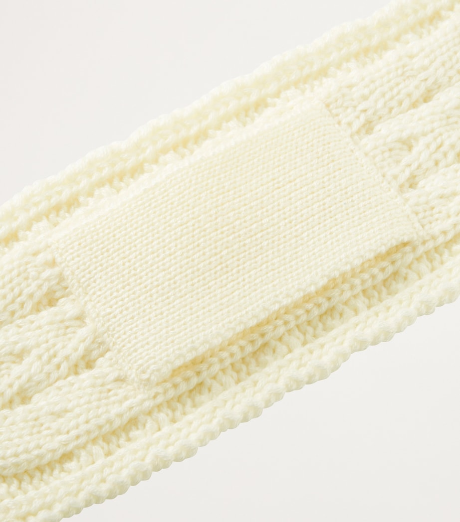 Cable-Knit Bear-Embroidered Scarf 31 Image 2
