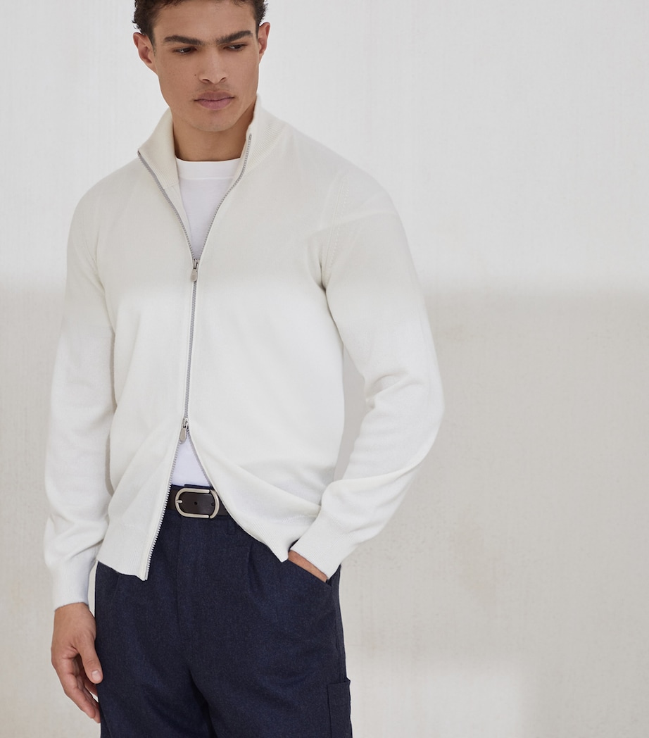 Cashmere Zip-Up Cardigan CO312 Image 2