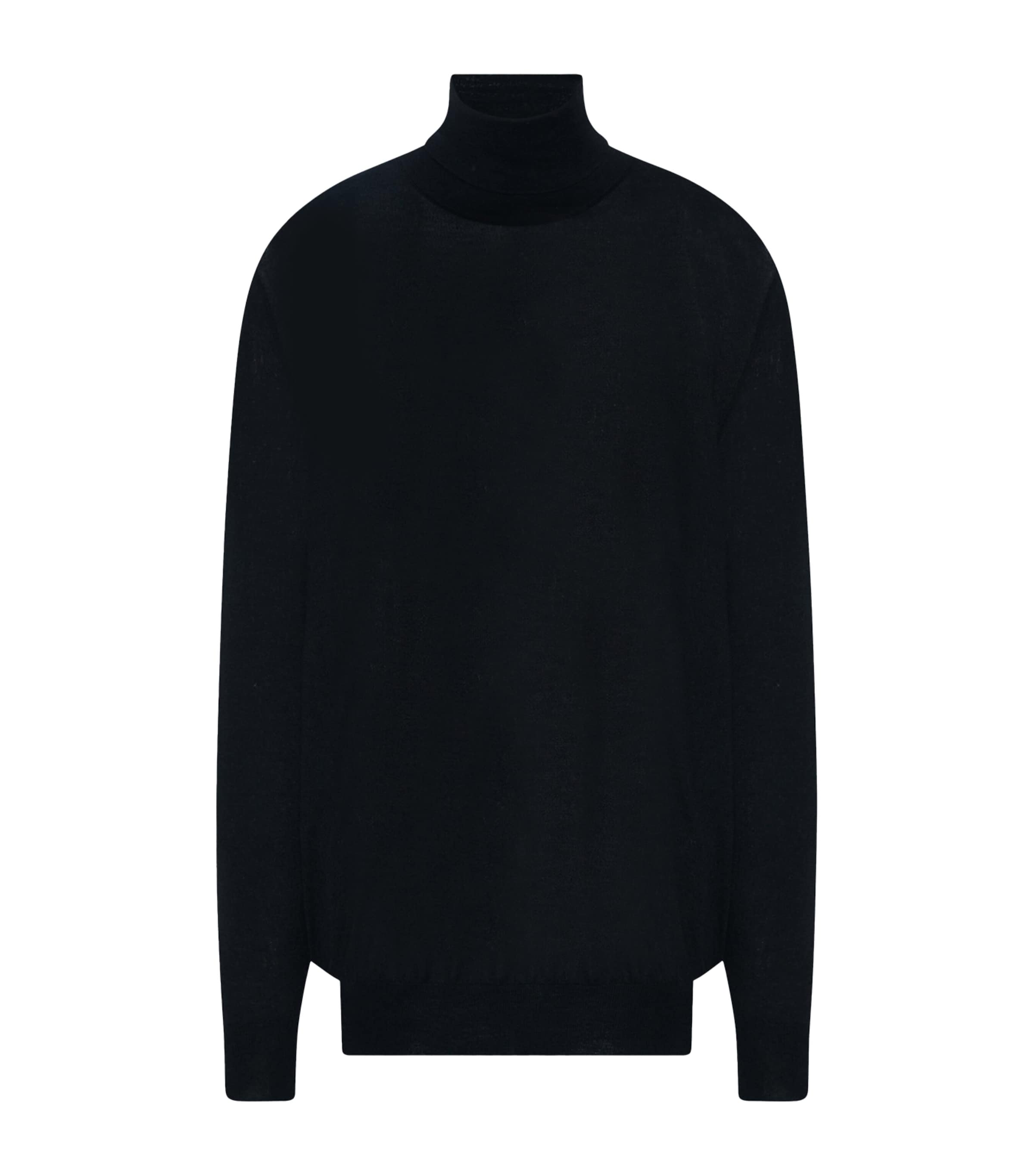 The Row Womens Nabari Cashmere Rollneck Sweater Black Image 1