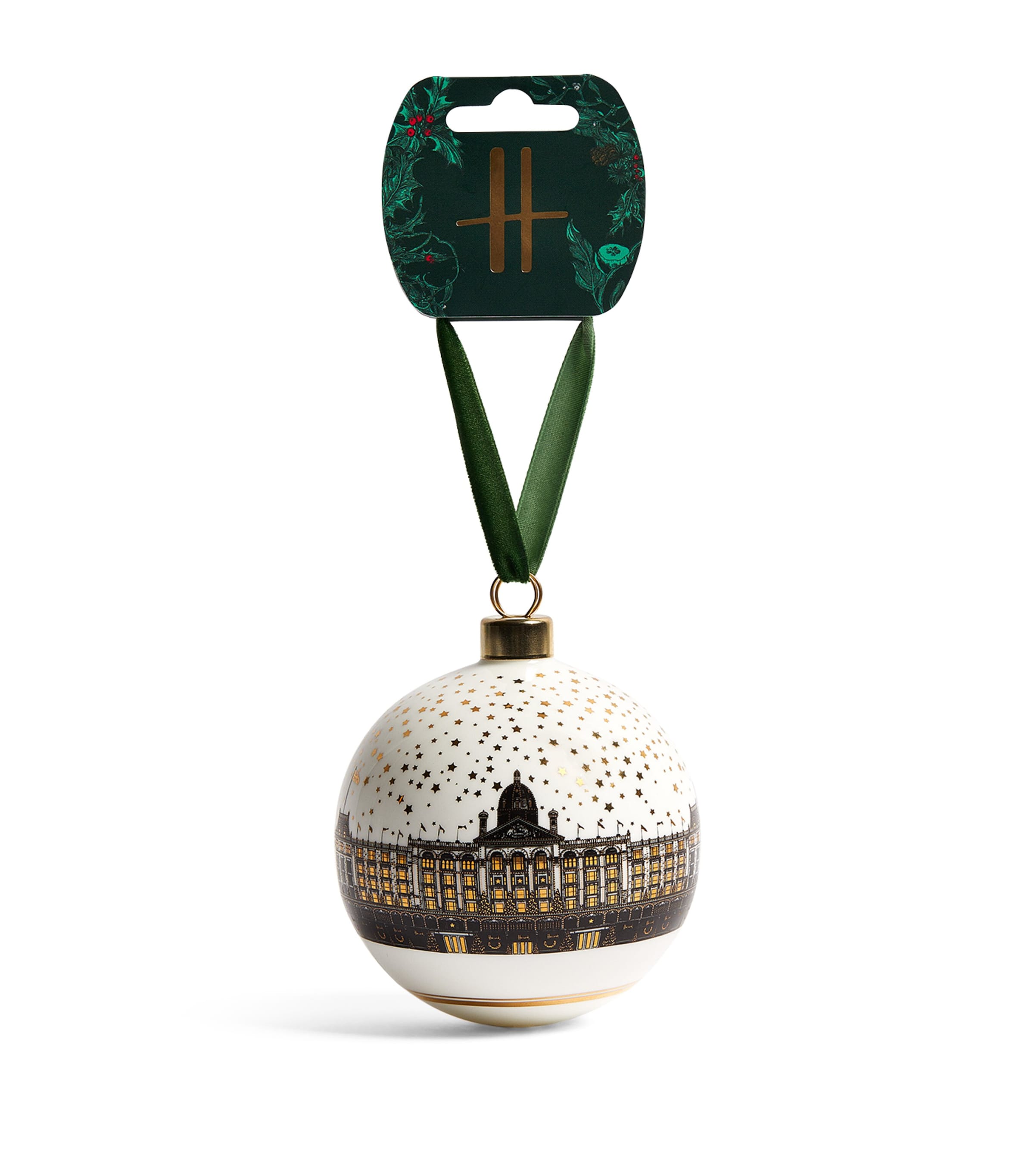 Harrods Ceramic  Building Bauble In Multi