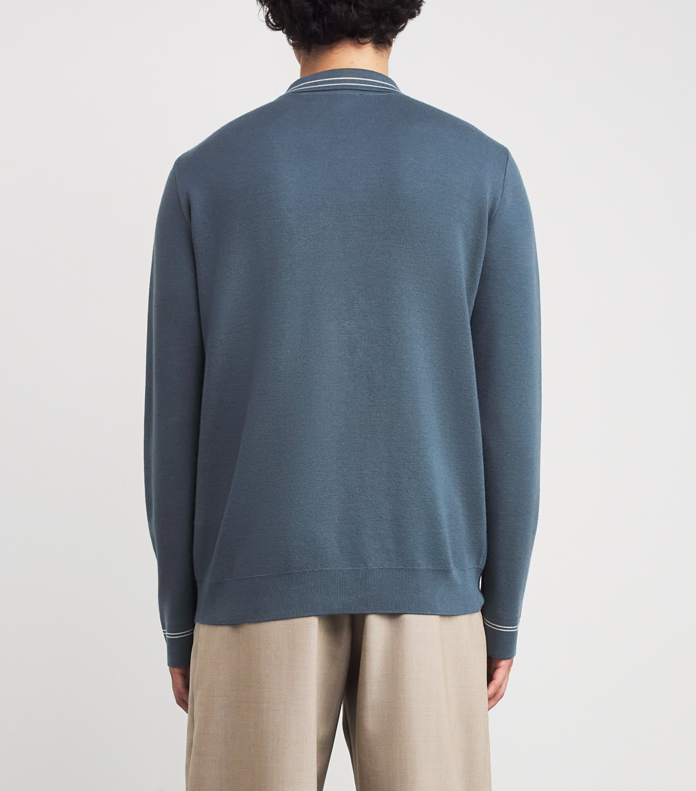 Silk-Wool-Cashmere Zip-Up Cardigan 740 Image 4