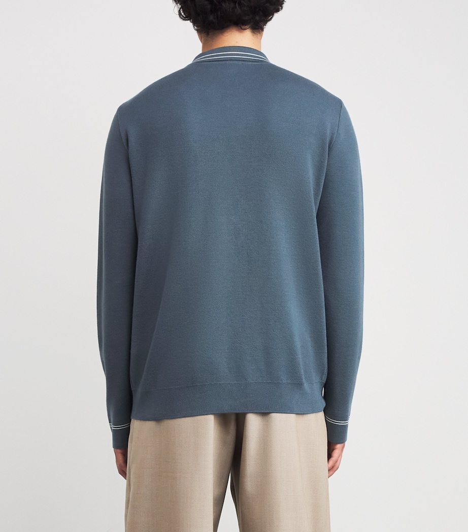 Silk-Wool-Cashmere Zip-Up Cardigan 740 Image 4