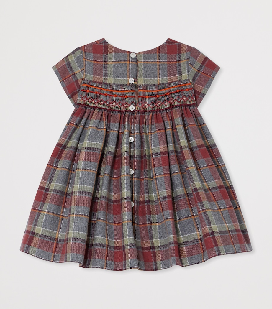 Cotton Tartan Dress (6-18 Months) CA BORDEAUX Image 2