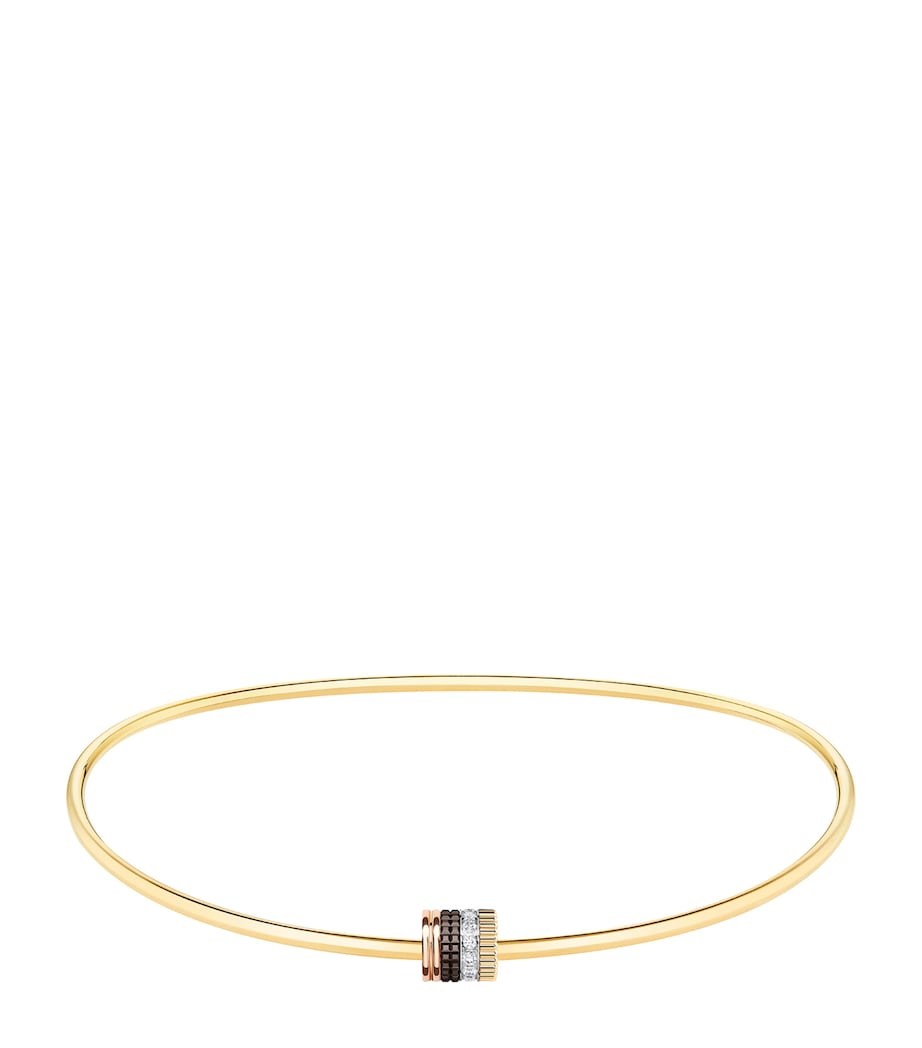 Small Mixed Gold and Diamond Quatre Classique Necklace YELLOW GOLD Image 1