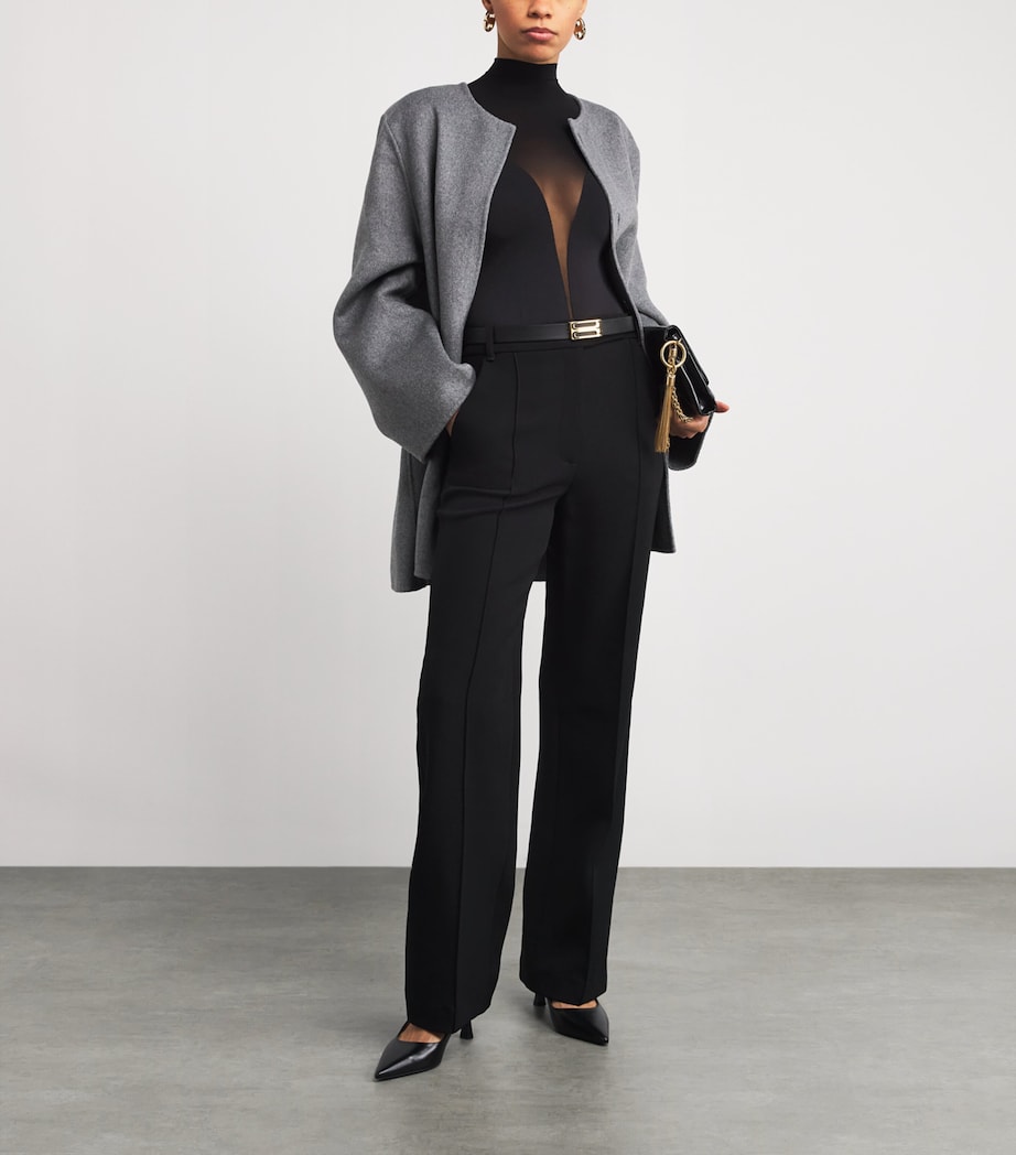 High-Neck Bustier Bodysuit 7005 BLACK Image 4