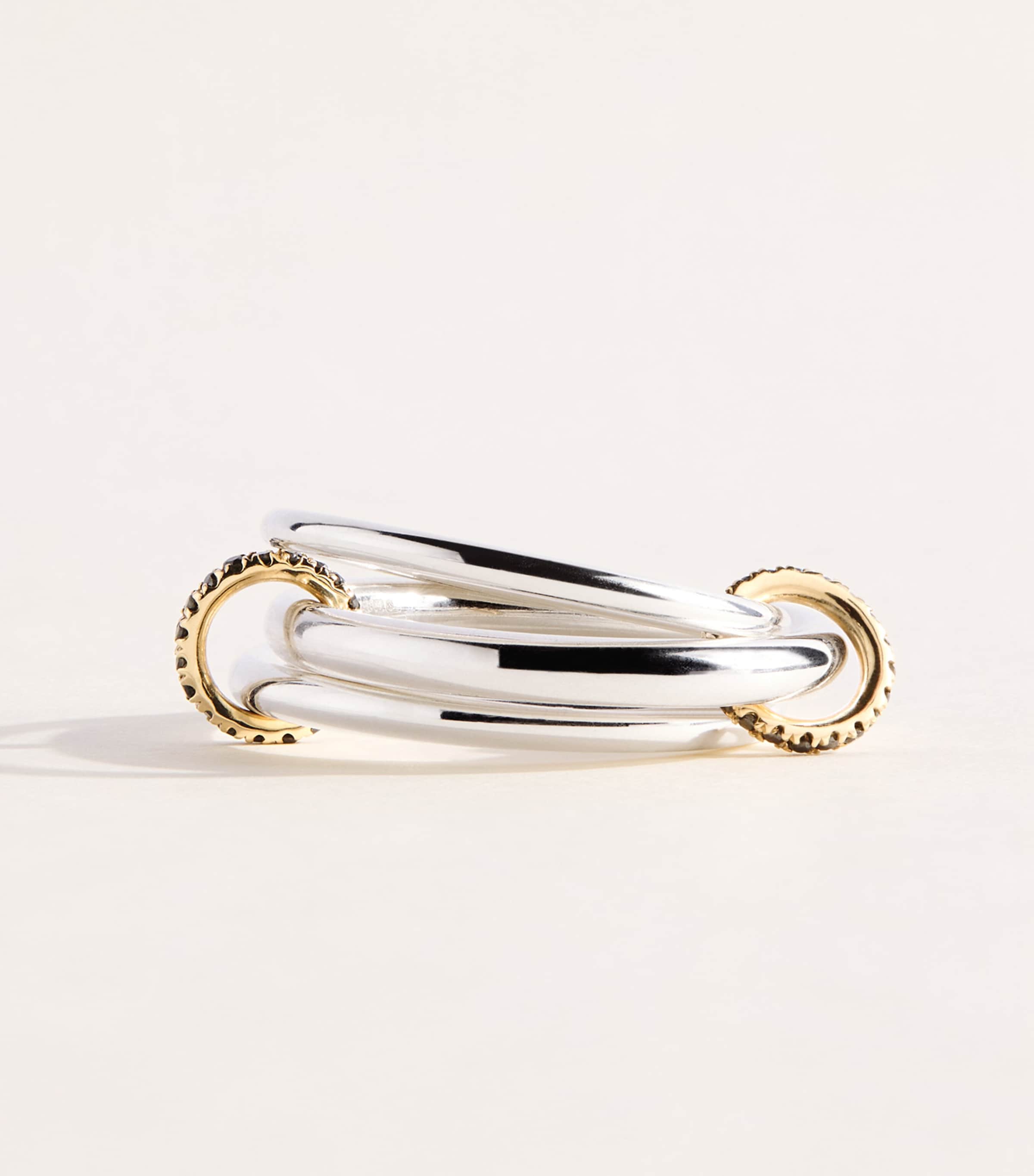 Spinelli Kilcollin Yellow Gold, Sterling Silver and Diamond Capricorn Ring Sterling Silver Image 1