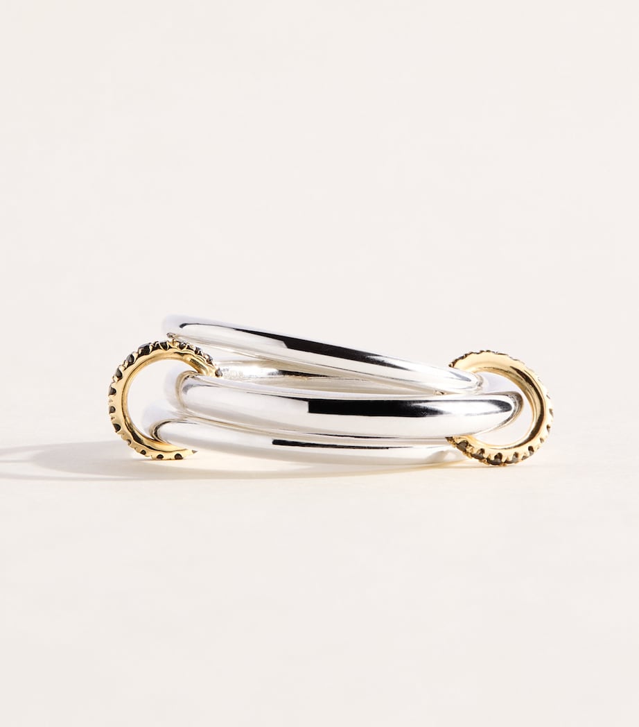 Spinelli Kilcollin Yellow Gold, Sterling Silver and Diamond Capricorn Ring Sterling Silver Image 1