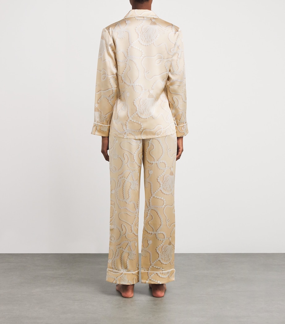 Silk Pearl Print Lila Pyjama Set 25 PEARL Image 3