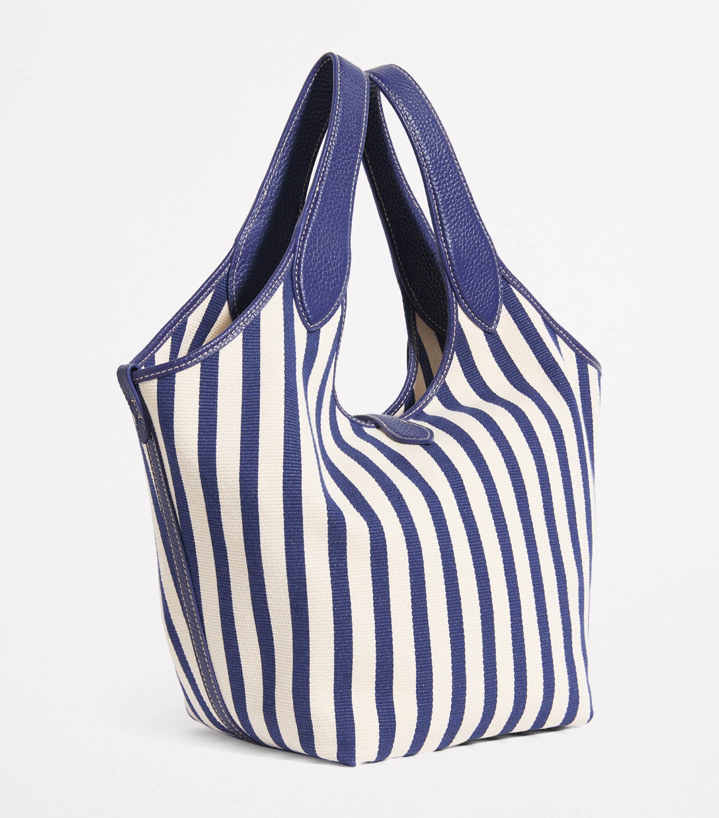 Medium Stripe Polo Play Tote Bag INK/W Image 3