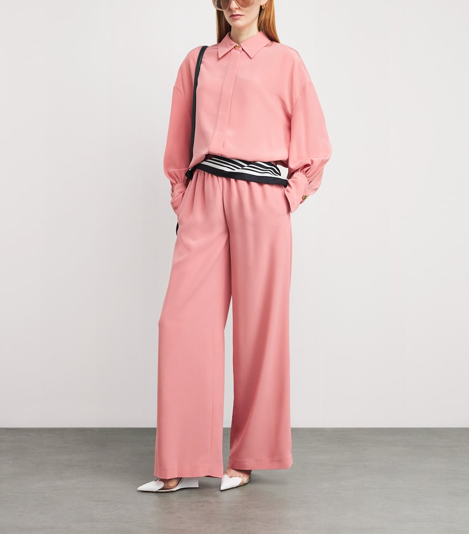 Joseph Womens Satin Twill Nour Trousers Blush Image 2